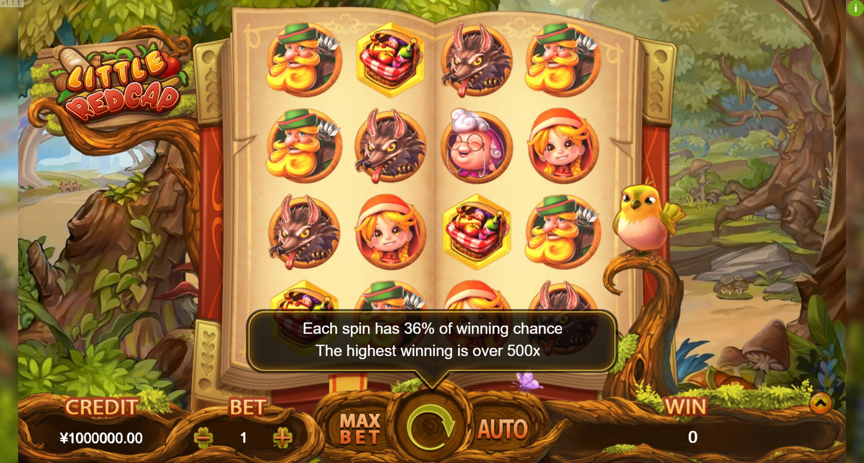 Reels in Little Red Cap Slot Game by TIDY