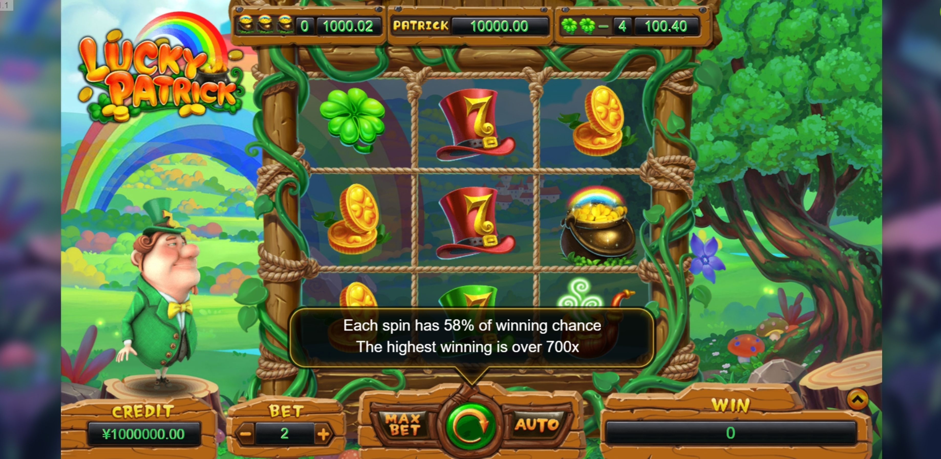 Reels in Lucky Patrick Slot Game by TIDY