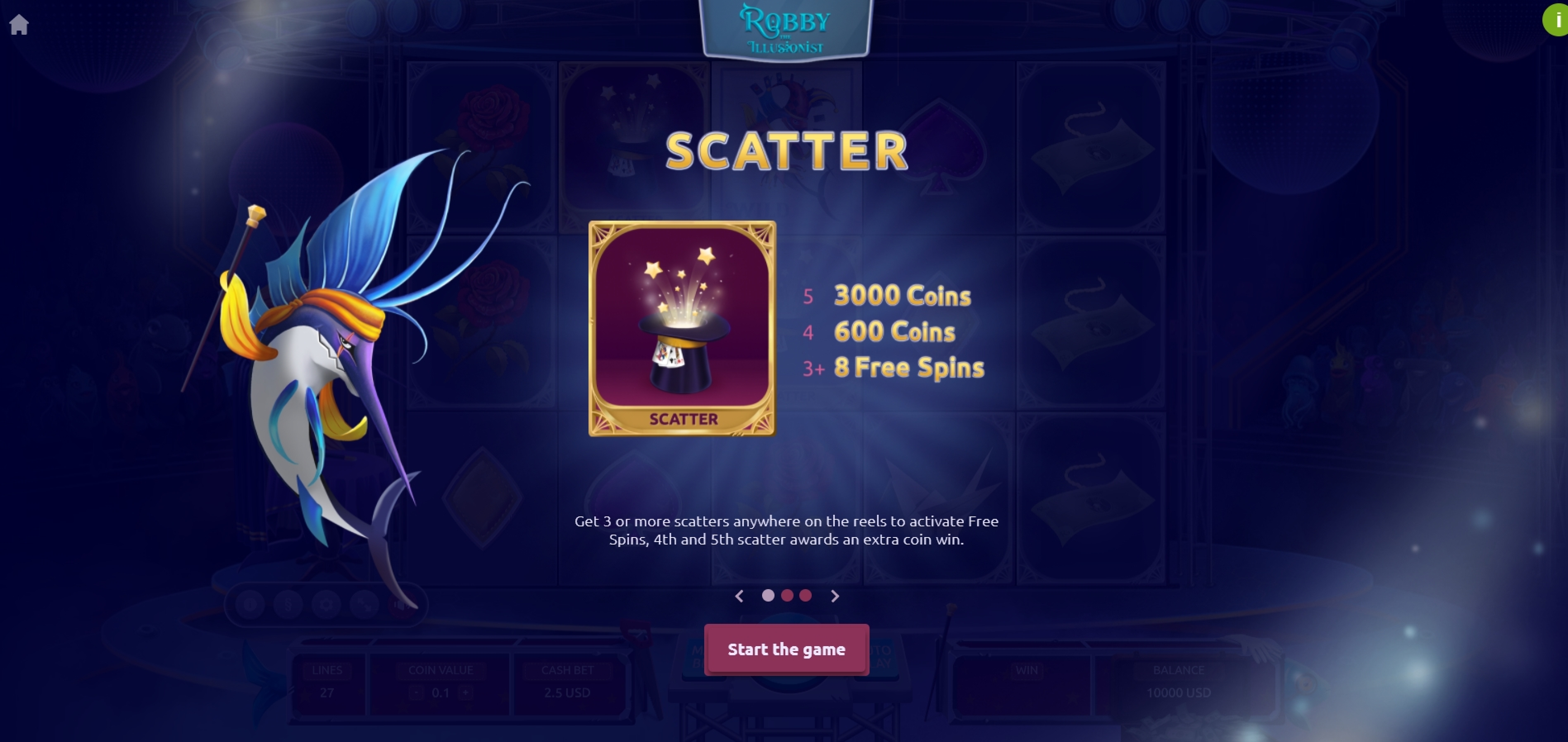 Play Robby the Illusionist Free Casino Slot Game by TrueLab Games