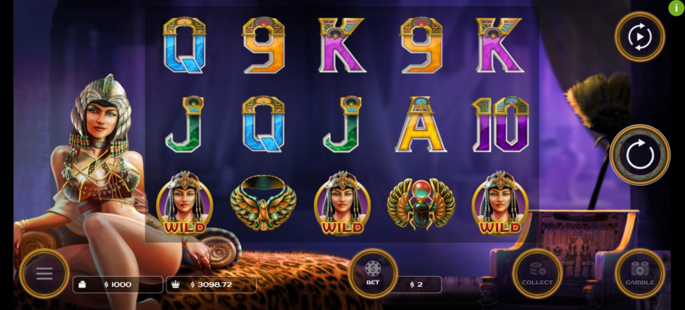 Reels in Cleo's Charms Slot Game by Woohoo