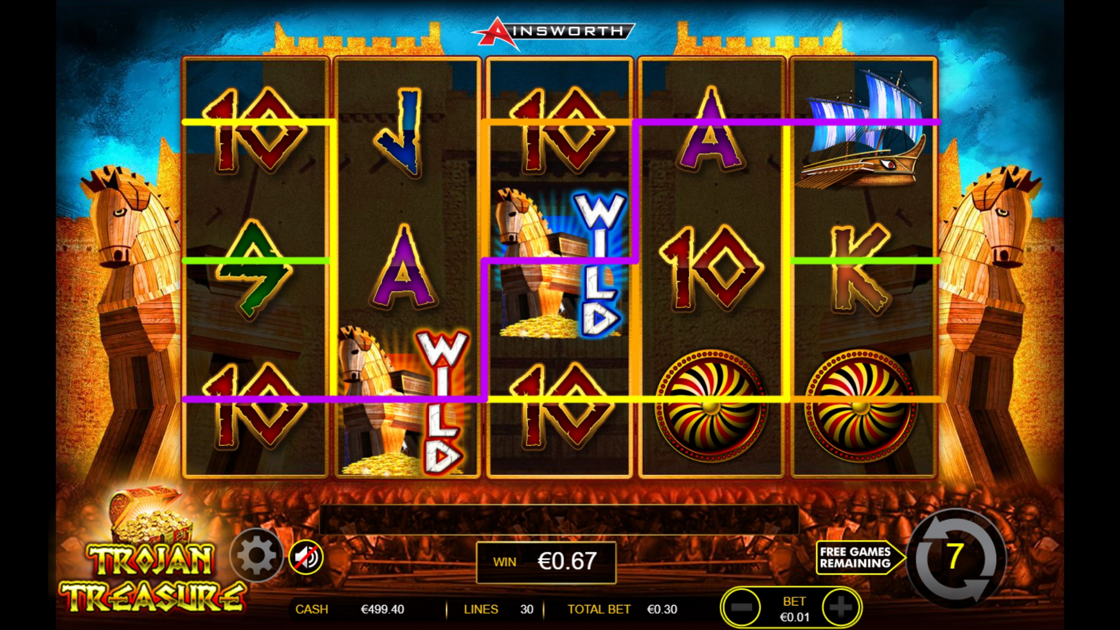 Win Money in Trojan Treasure Free Slot Game by Ainsworth Gaming Technology