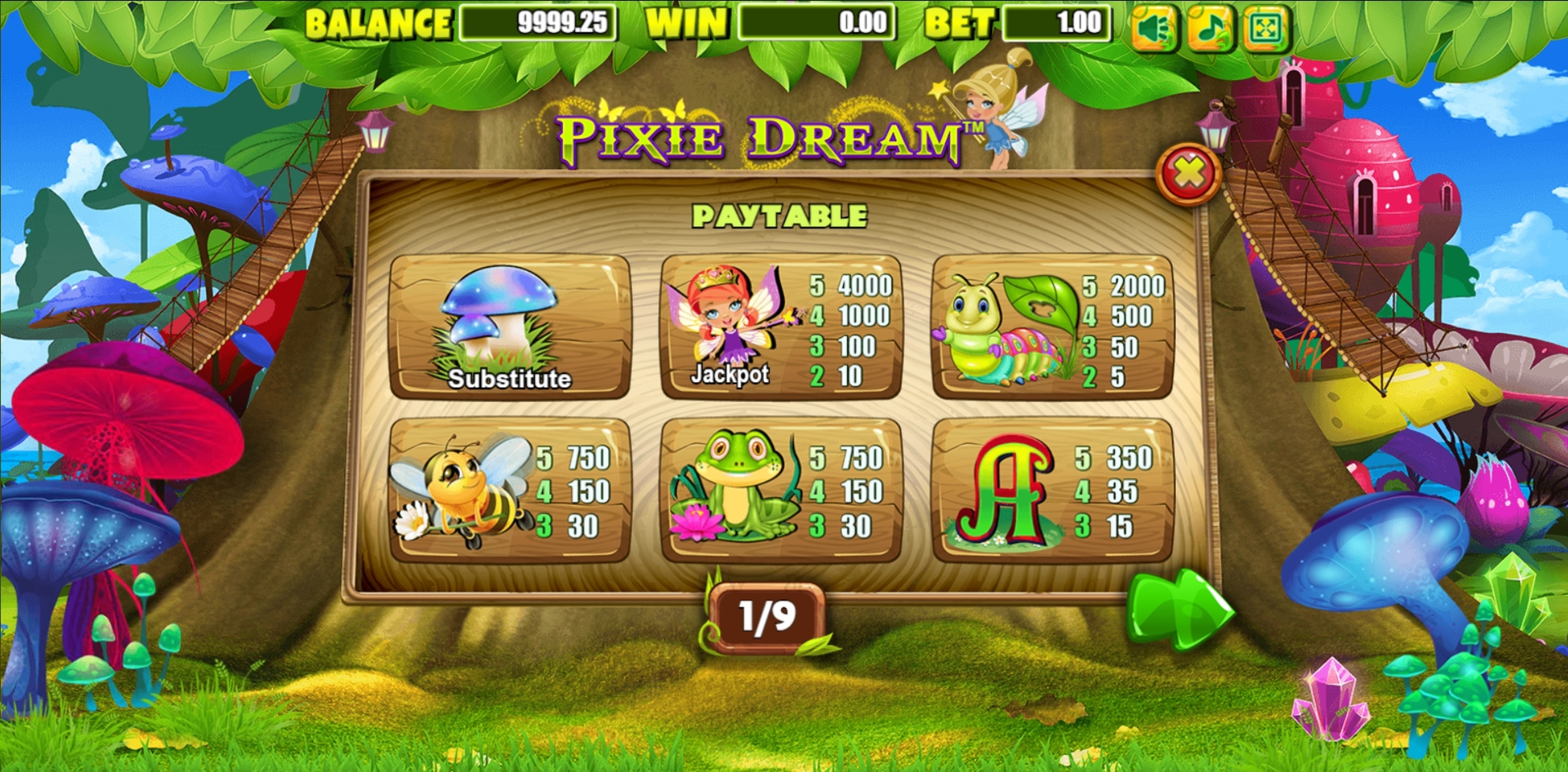 Info of Pixie Dream Slot Game by Allbet Gaming