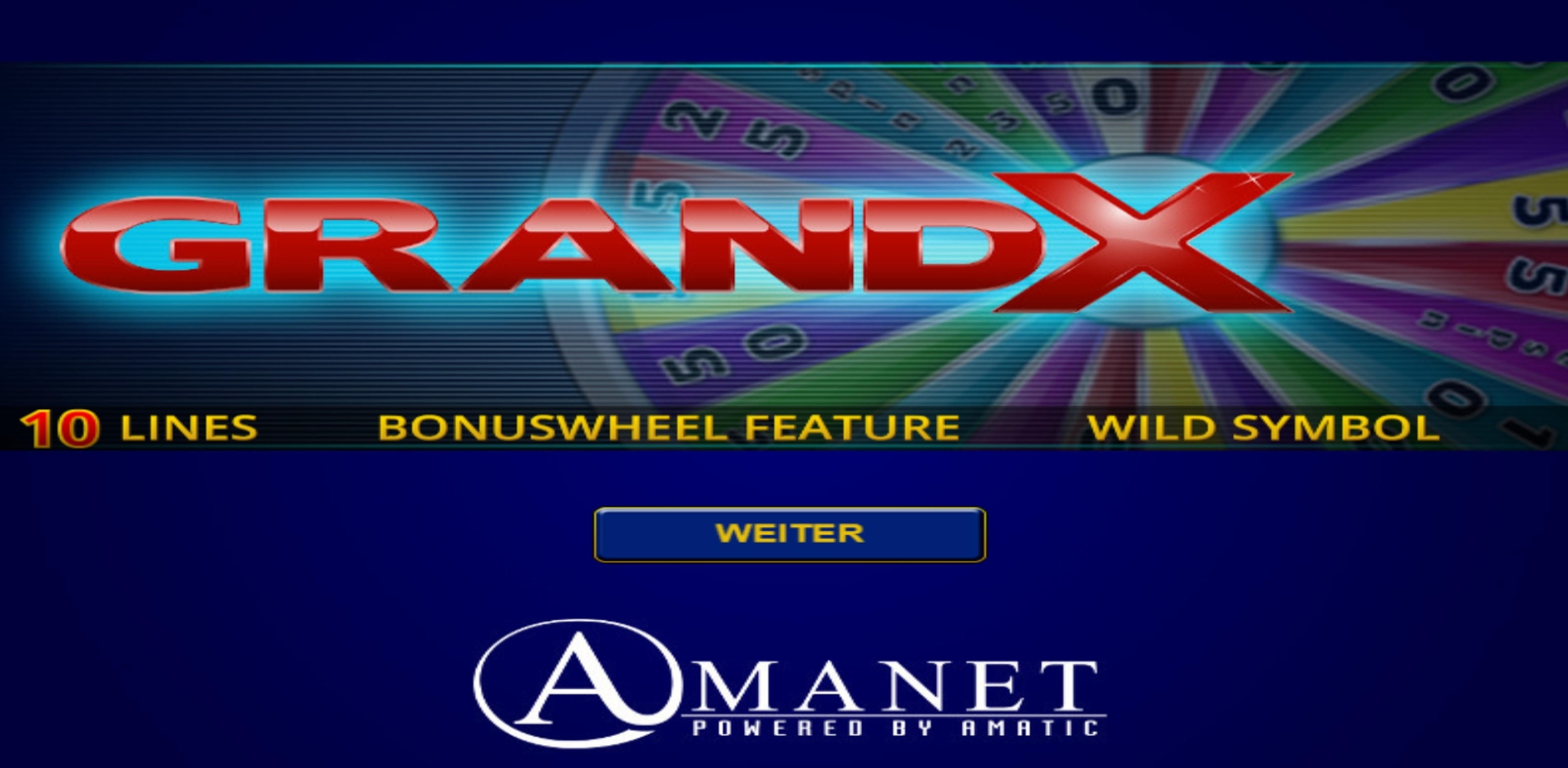 Play Grand X Free Casino Slot Game by Amatic Industries