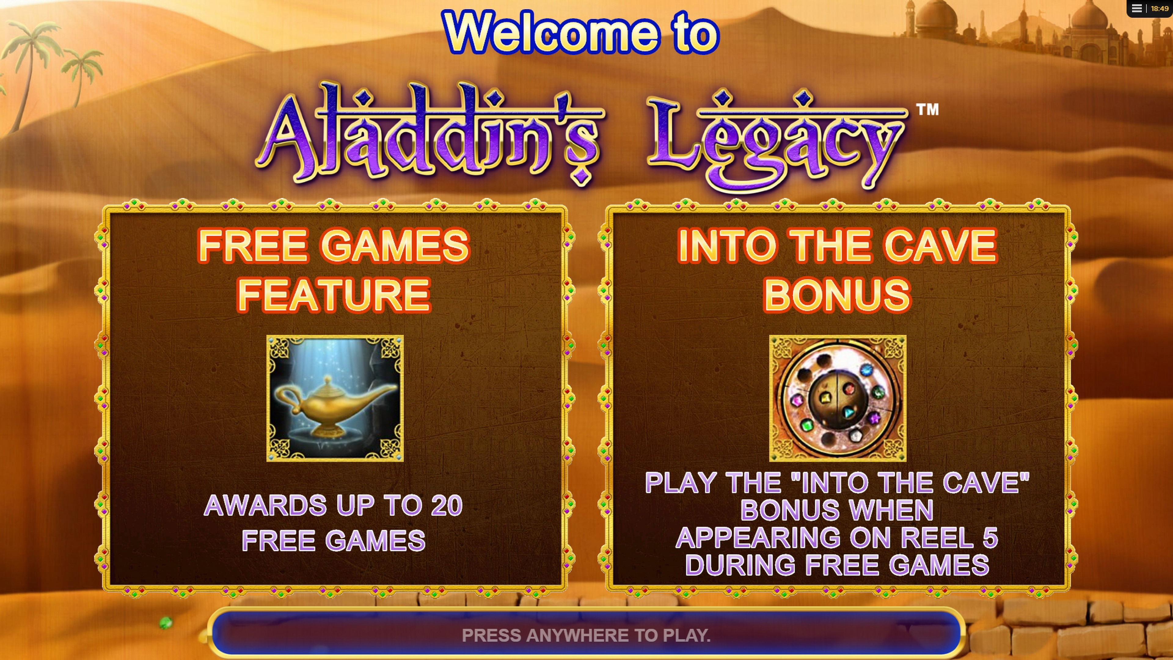 Play Aladdin's Legacy Free Casino Slot Game by Amaya