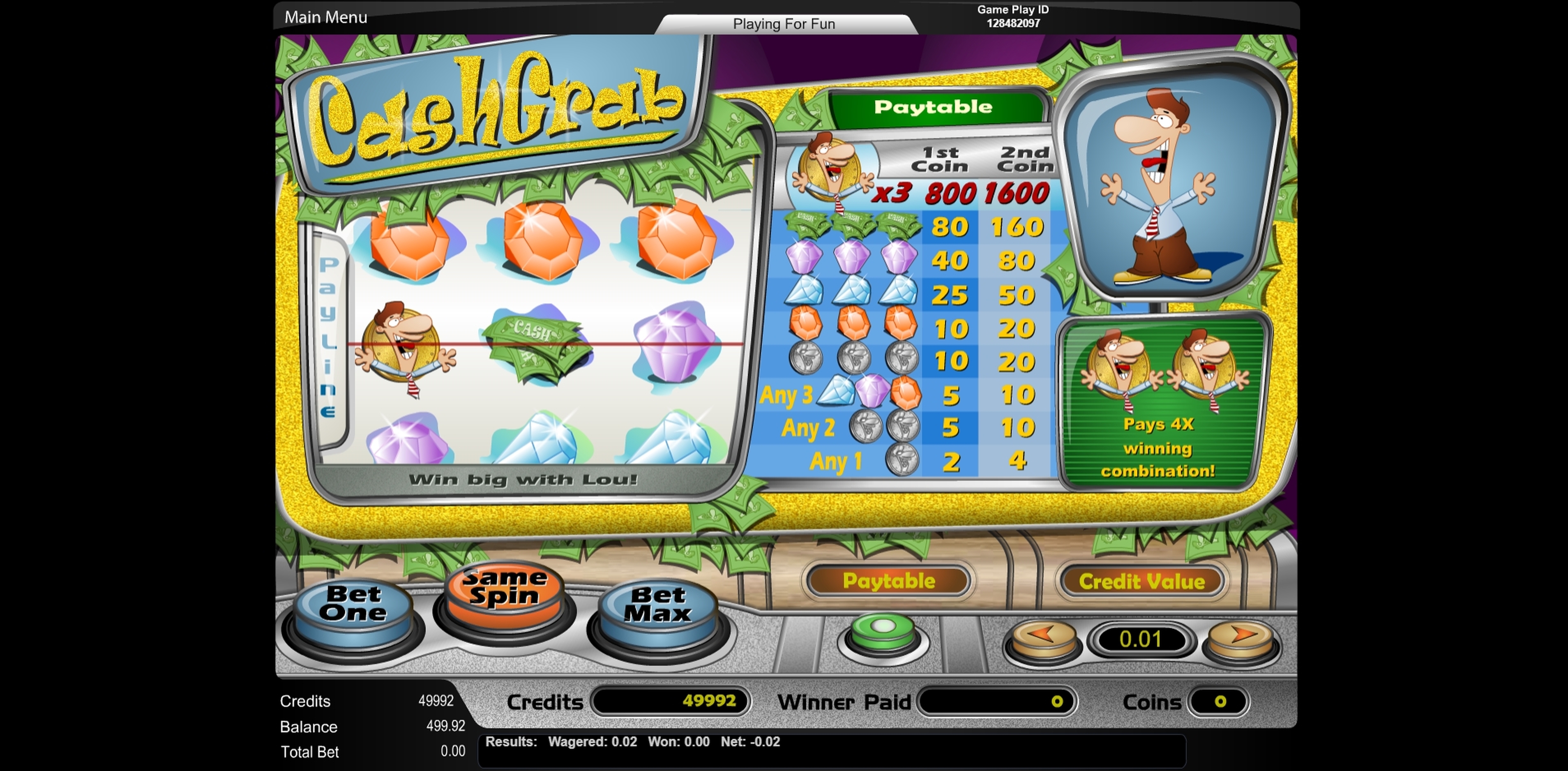 Win Money in Cash Grab Free Slot Game by Amaya