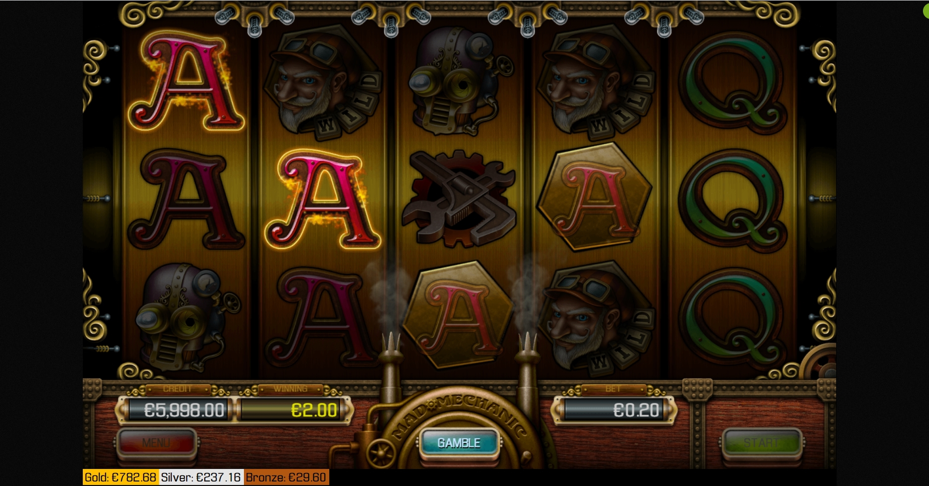 Win Money in Mad Mechanic Deluxe Free Slot Game by Apollo Games