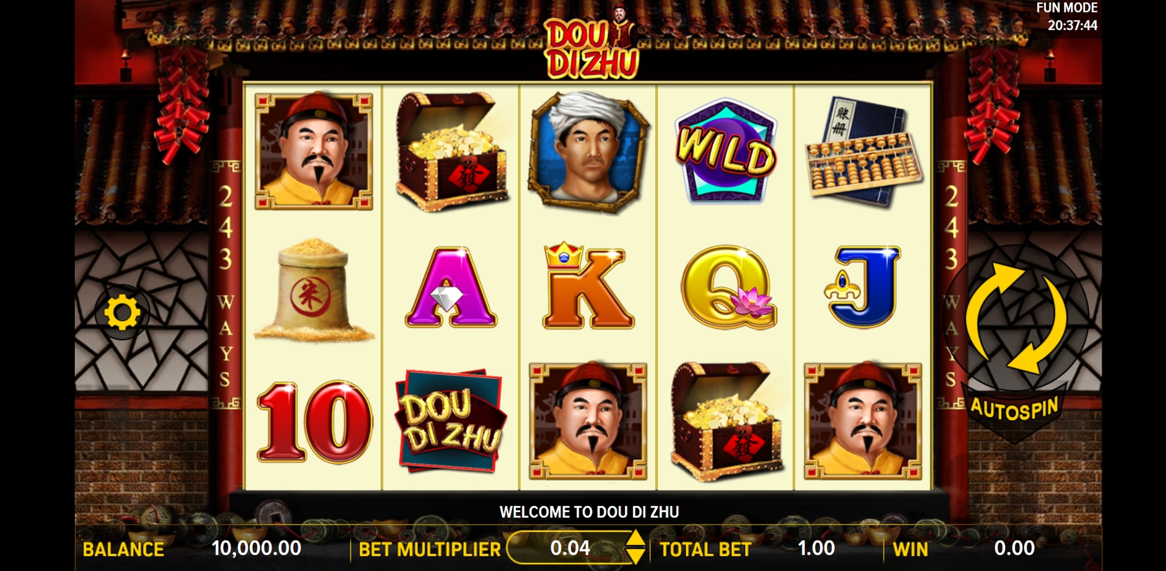 Reels in Dou Di Zhu Slot Game by Aspect Gaming
