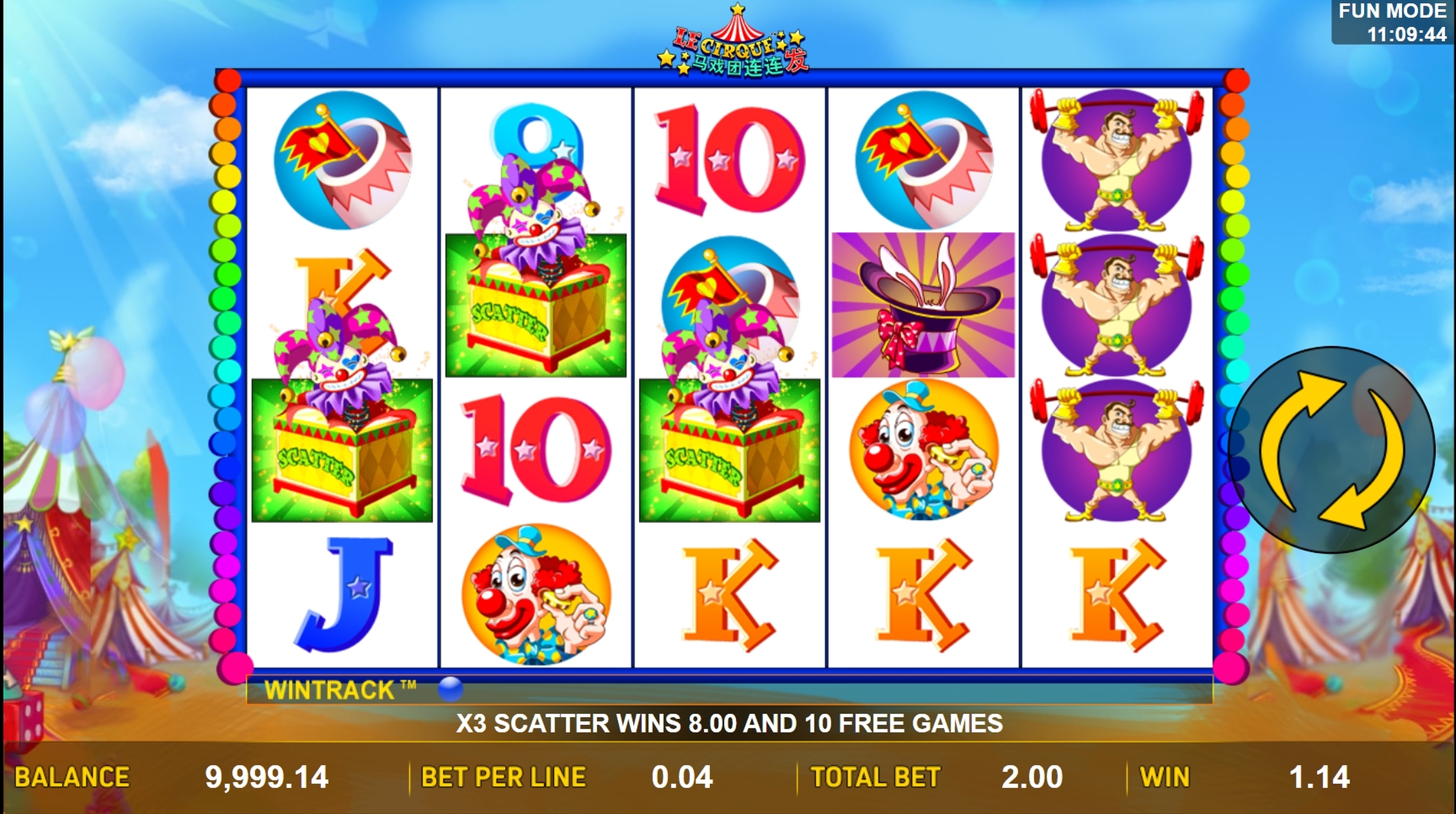 Win Money in Le Cirque Free Slot Game by Aspect Gaming