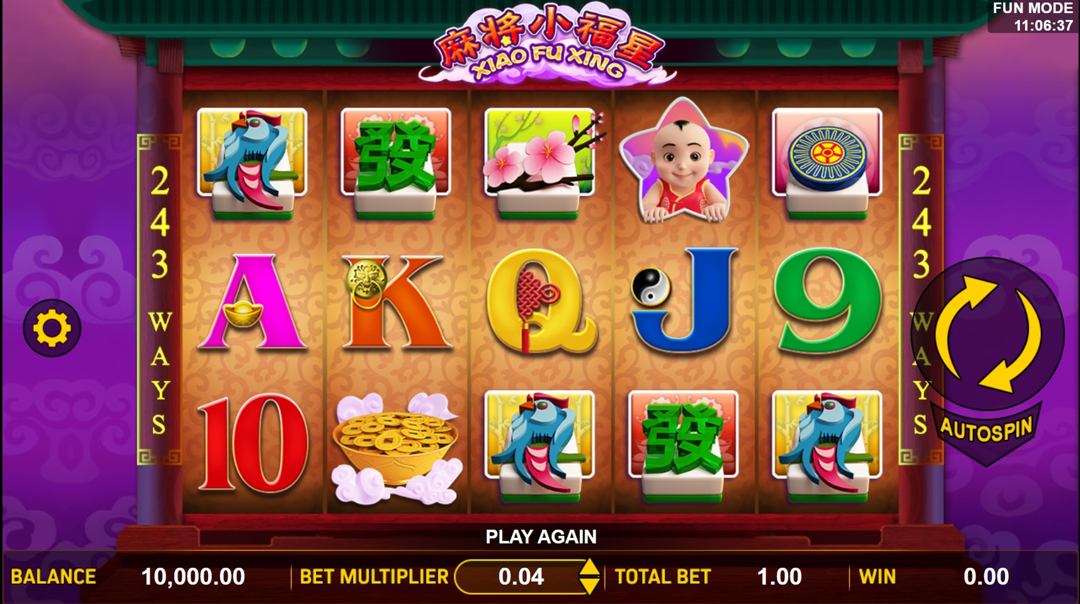 Reels in Xiao Fu Xing Slot Game by Aspect Gaming