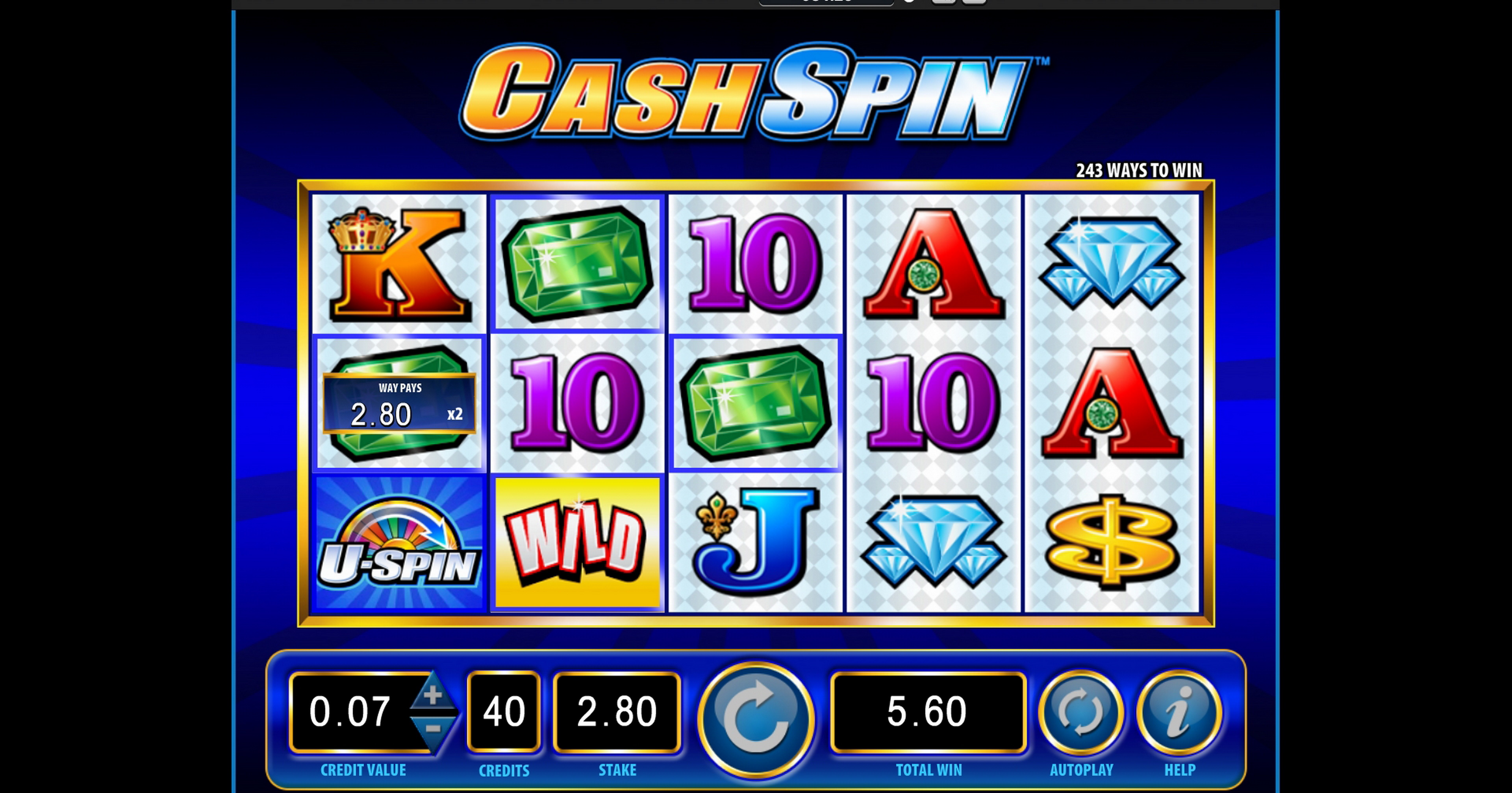 Win Money in Cash Spin Free Slot Game by Bally Technologies