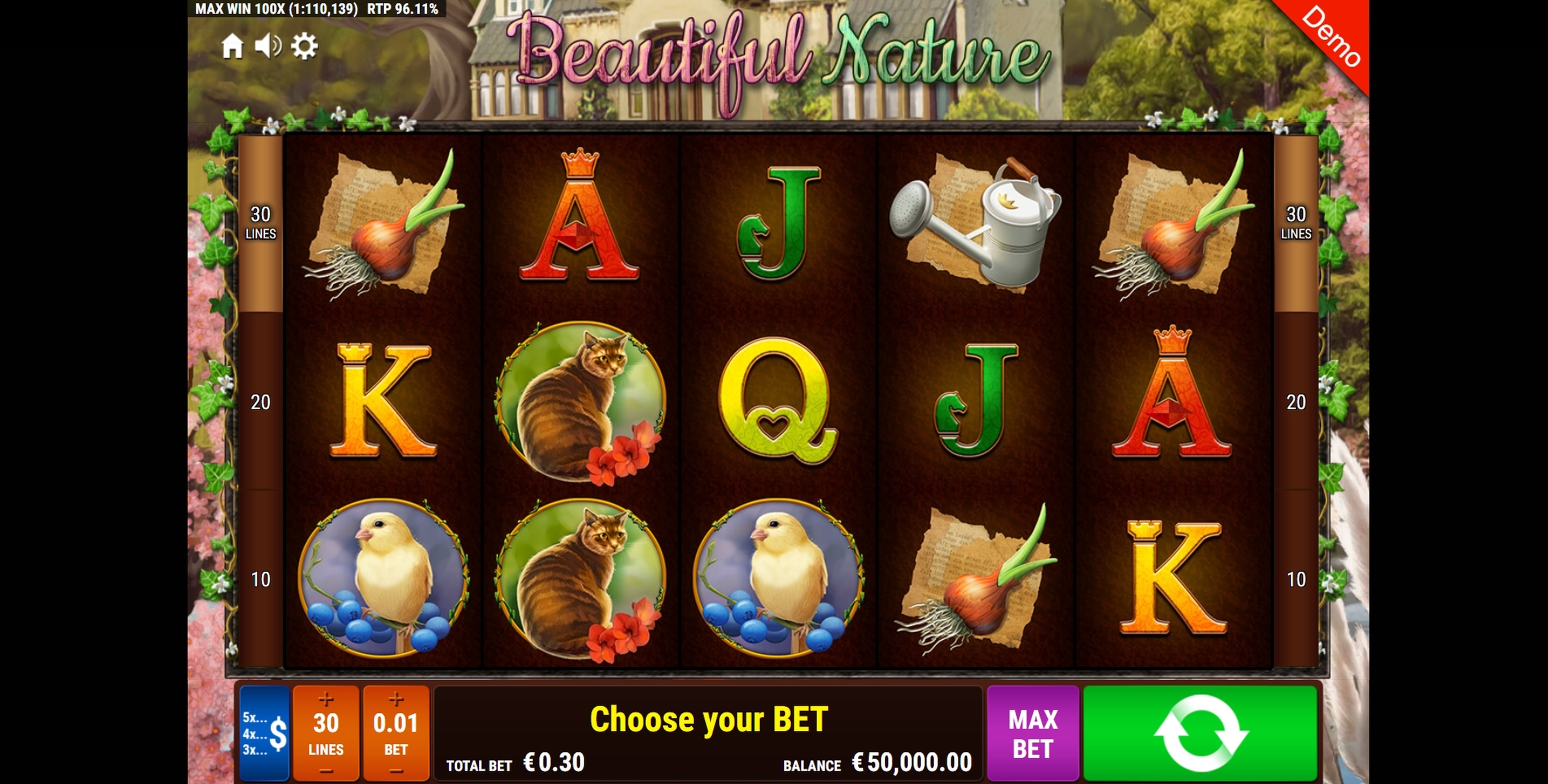 Reels in Beautiful Nature Slot Game by Bally Wulff