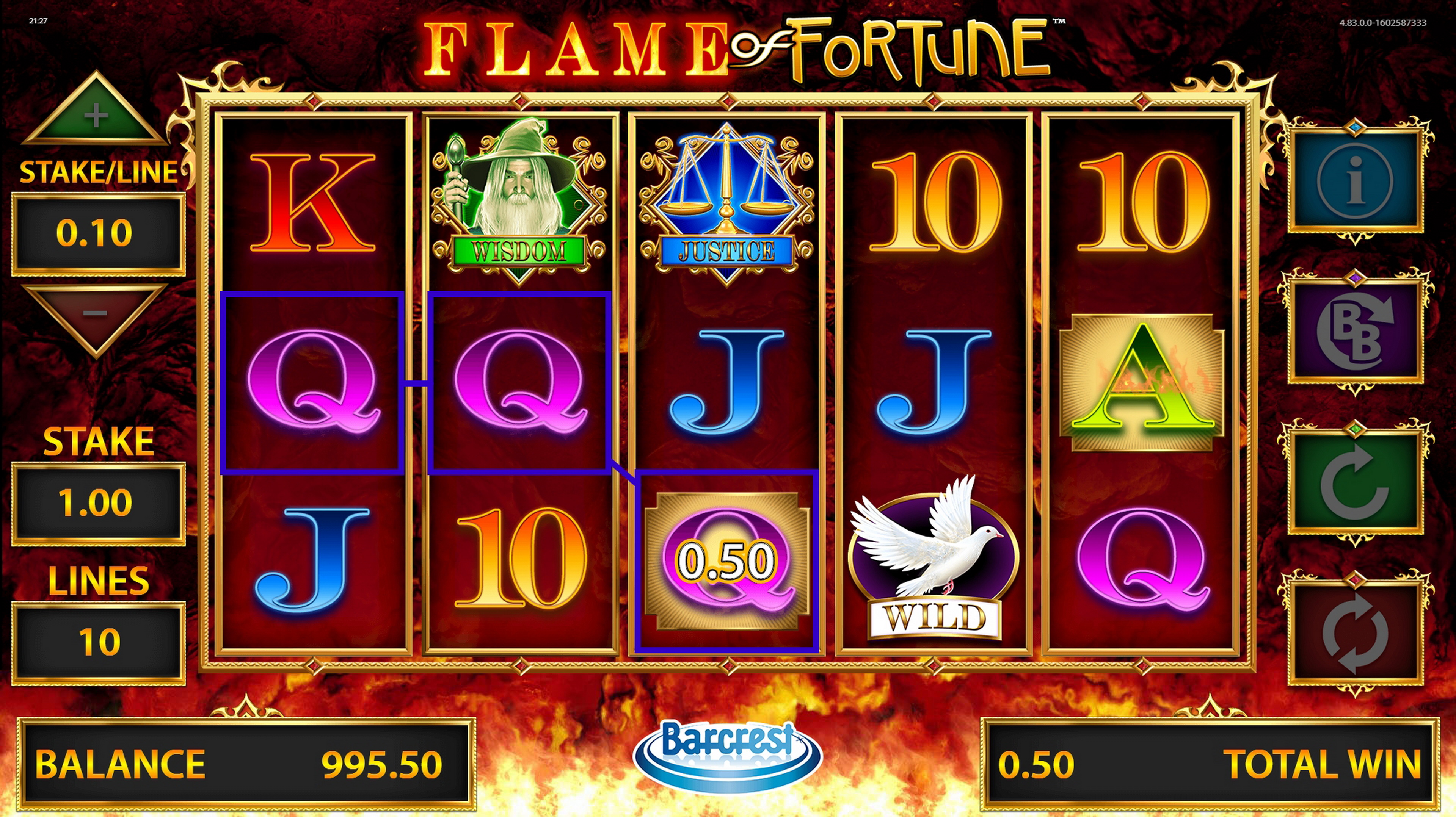 Win Money in Flame of Fortune Free Slot Game by Barcrest Games