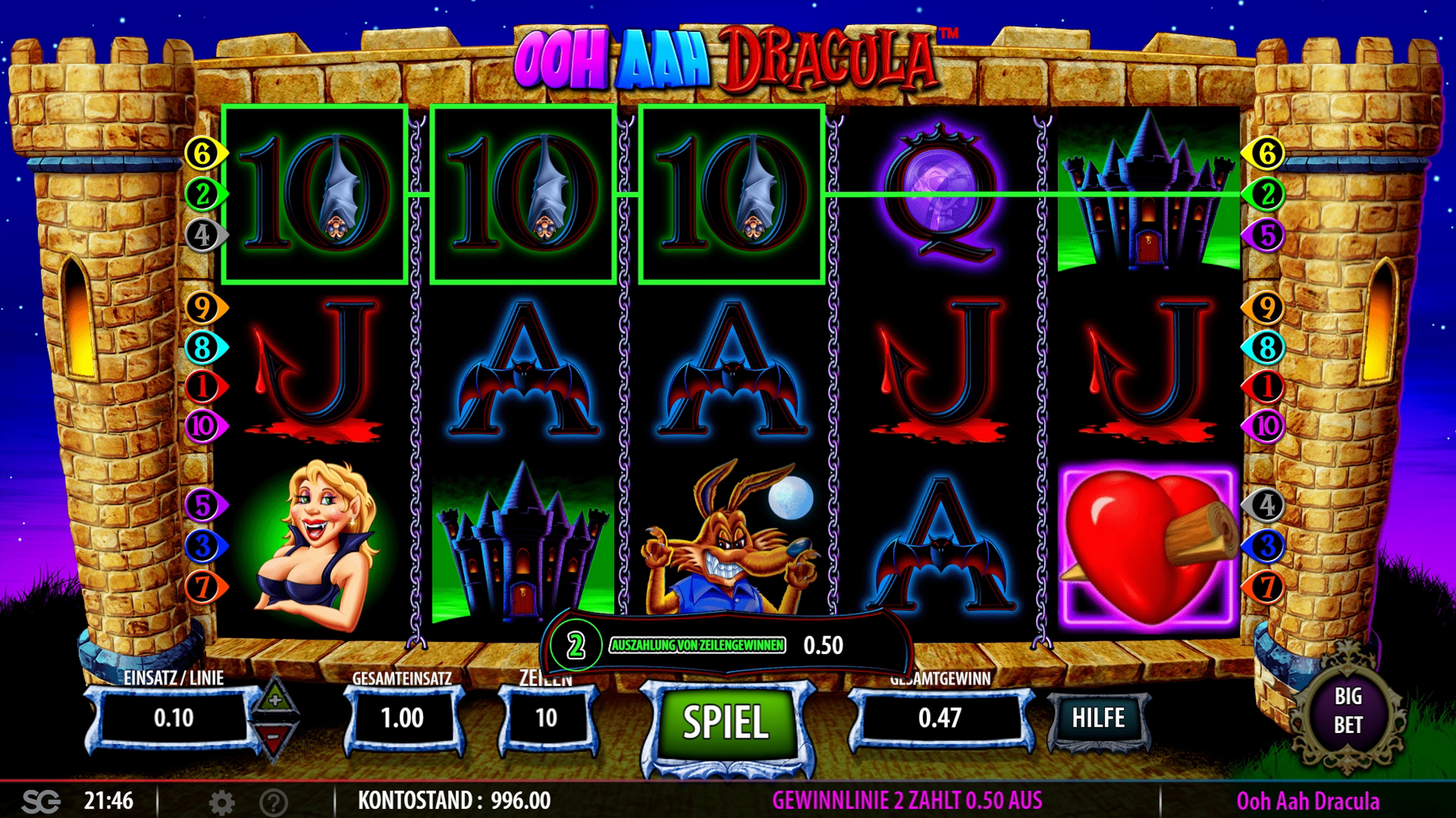 Win Money in Ooh Aah Dracula Free Slot Game by Barcrest Games