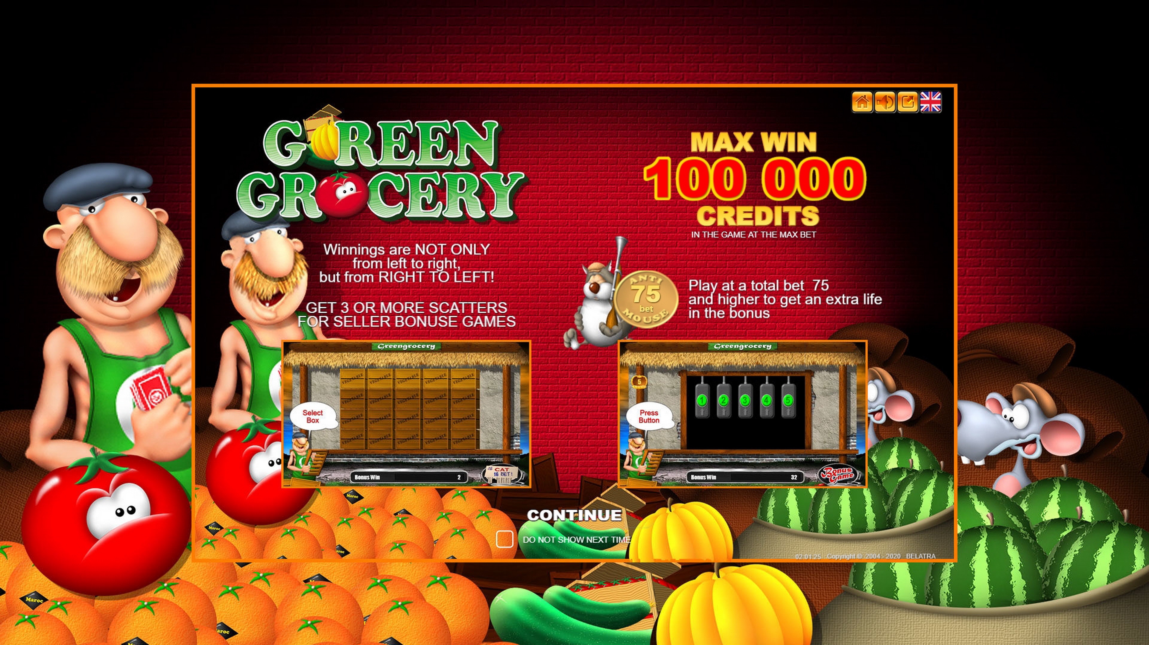 Play Green Grocery Free Casino Slot Game by Belatra Games