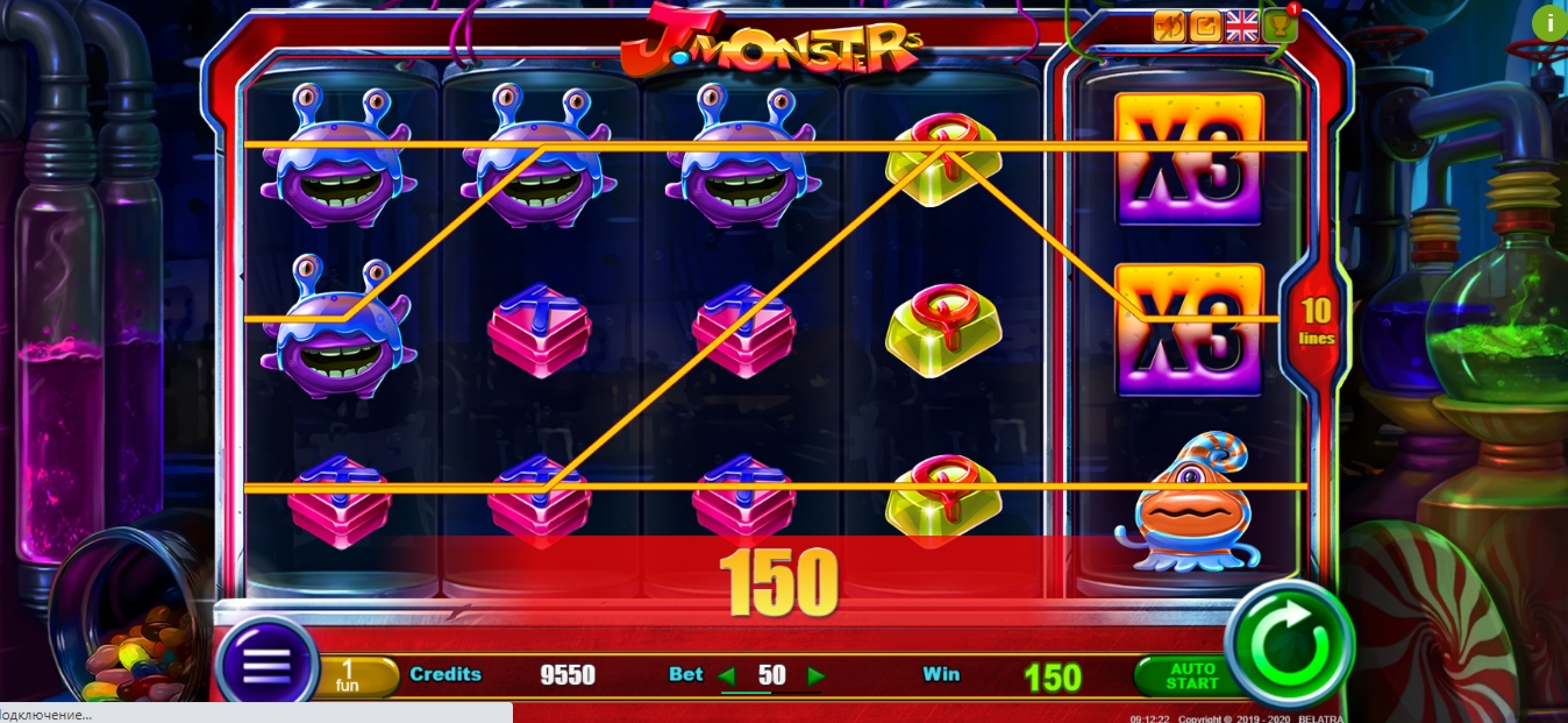 Win Money in J. Monsters Free Slot Game by Belatra Games