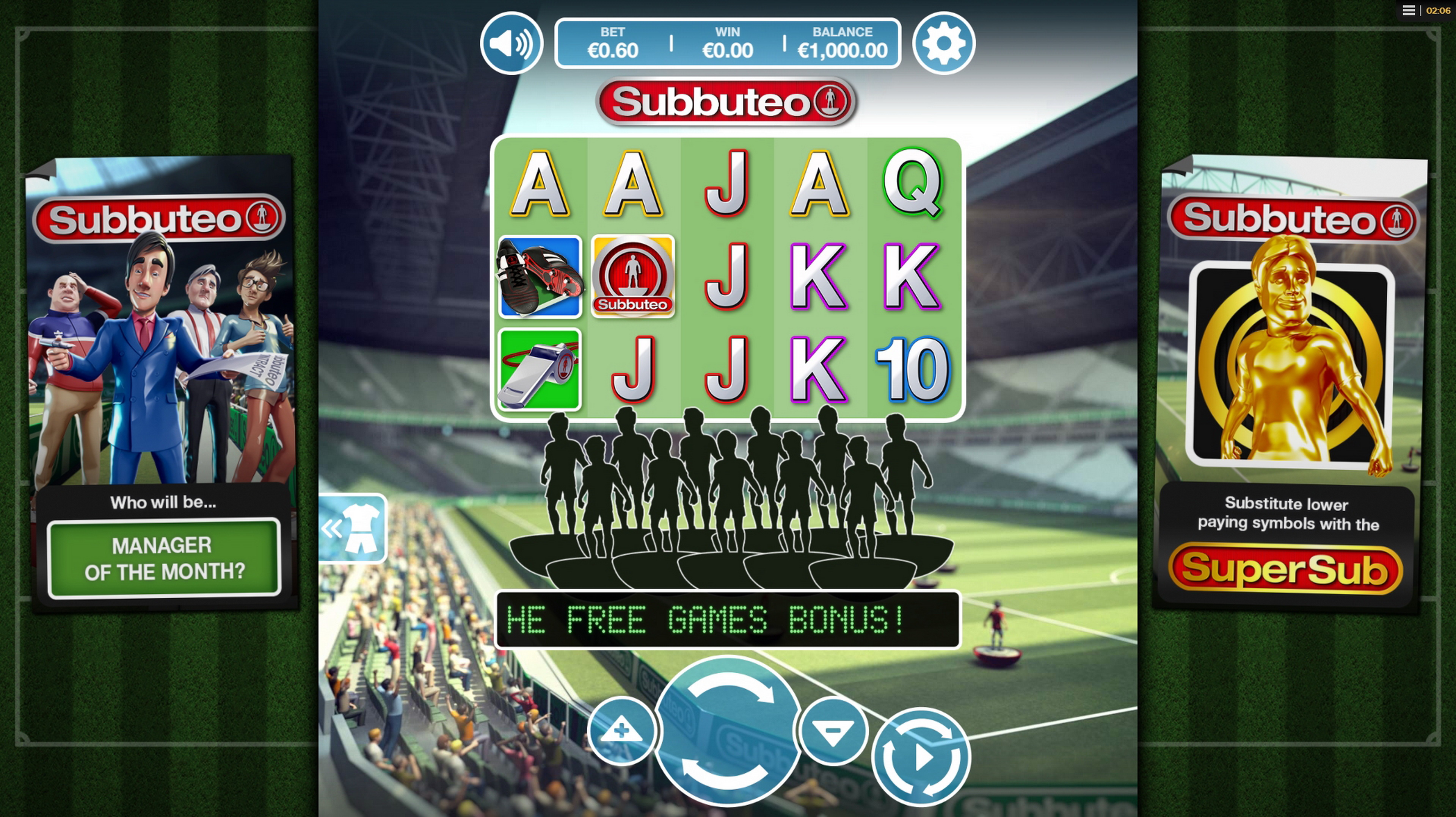 Reels in Subbuteo Slot Game by Betdigital