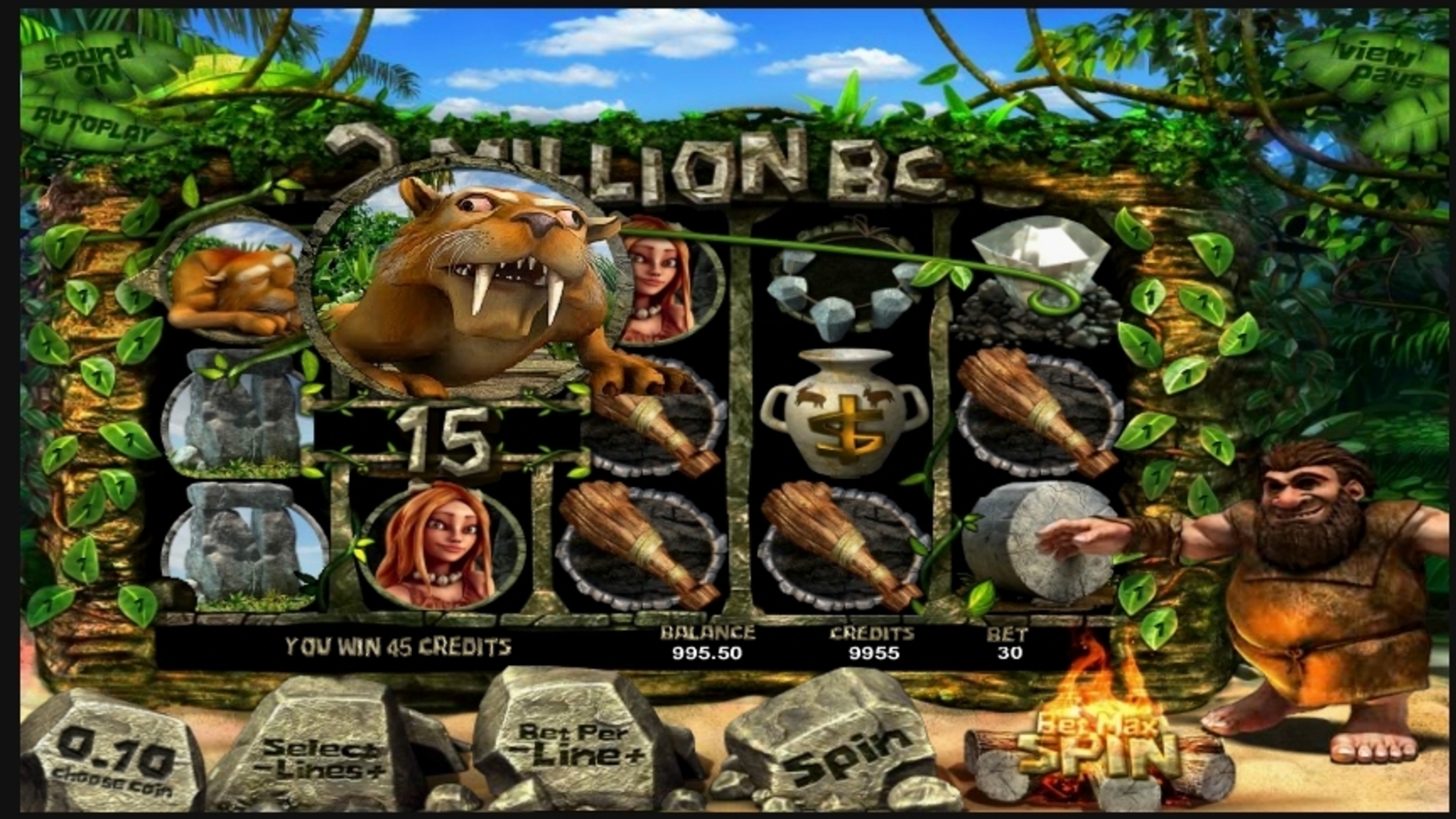 Win Money in 2 Million B.C. Free Slot Game by Betsoft