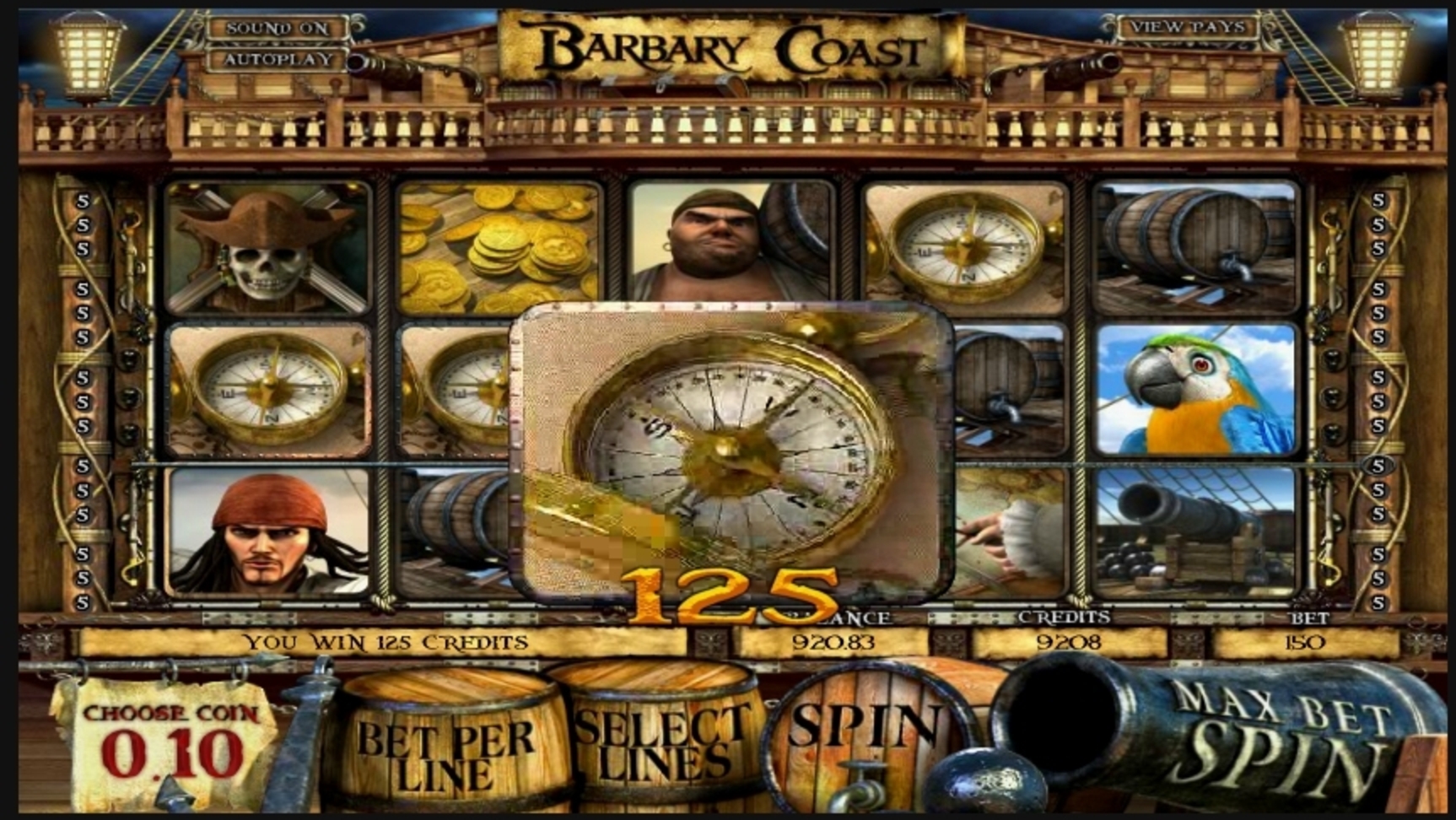 Win Money in Barbary Coast Free Slot Game by Betsoft