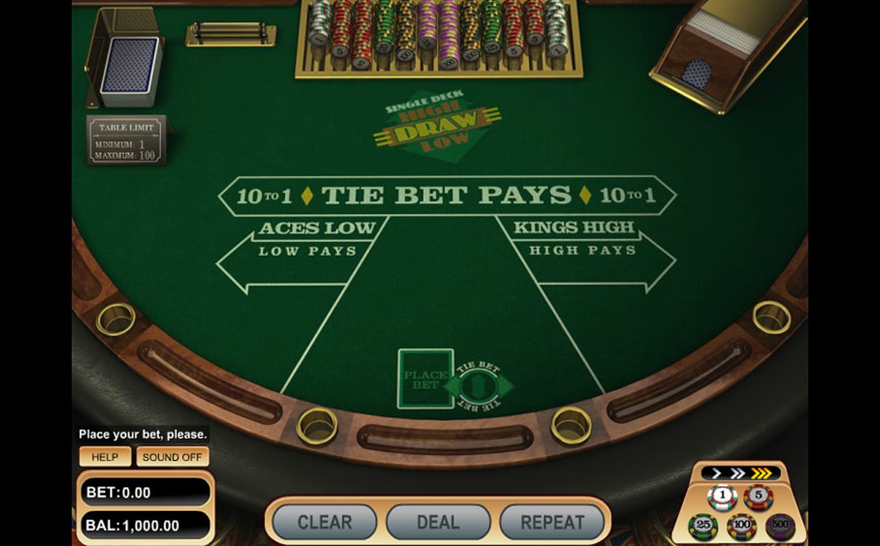 The Draw High Low Online Slot Demo Game by Betsoft