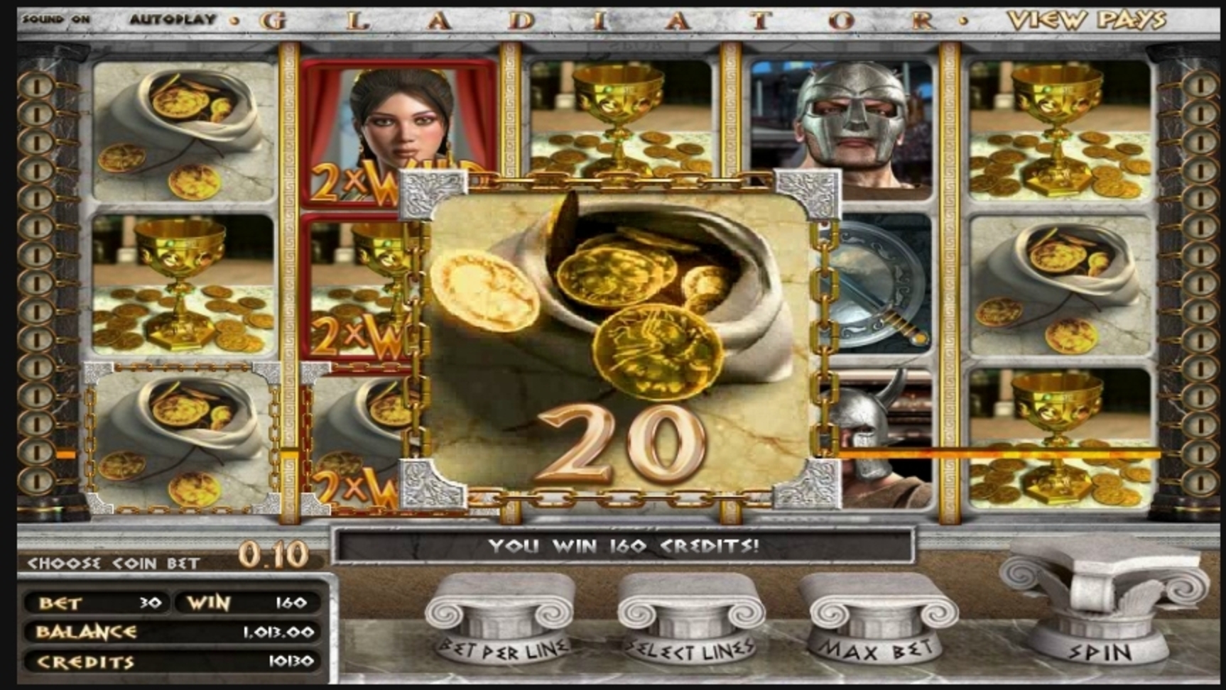 Win Money in Gladiator Free Slot Game by Betsoft