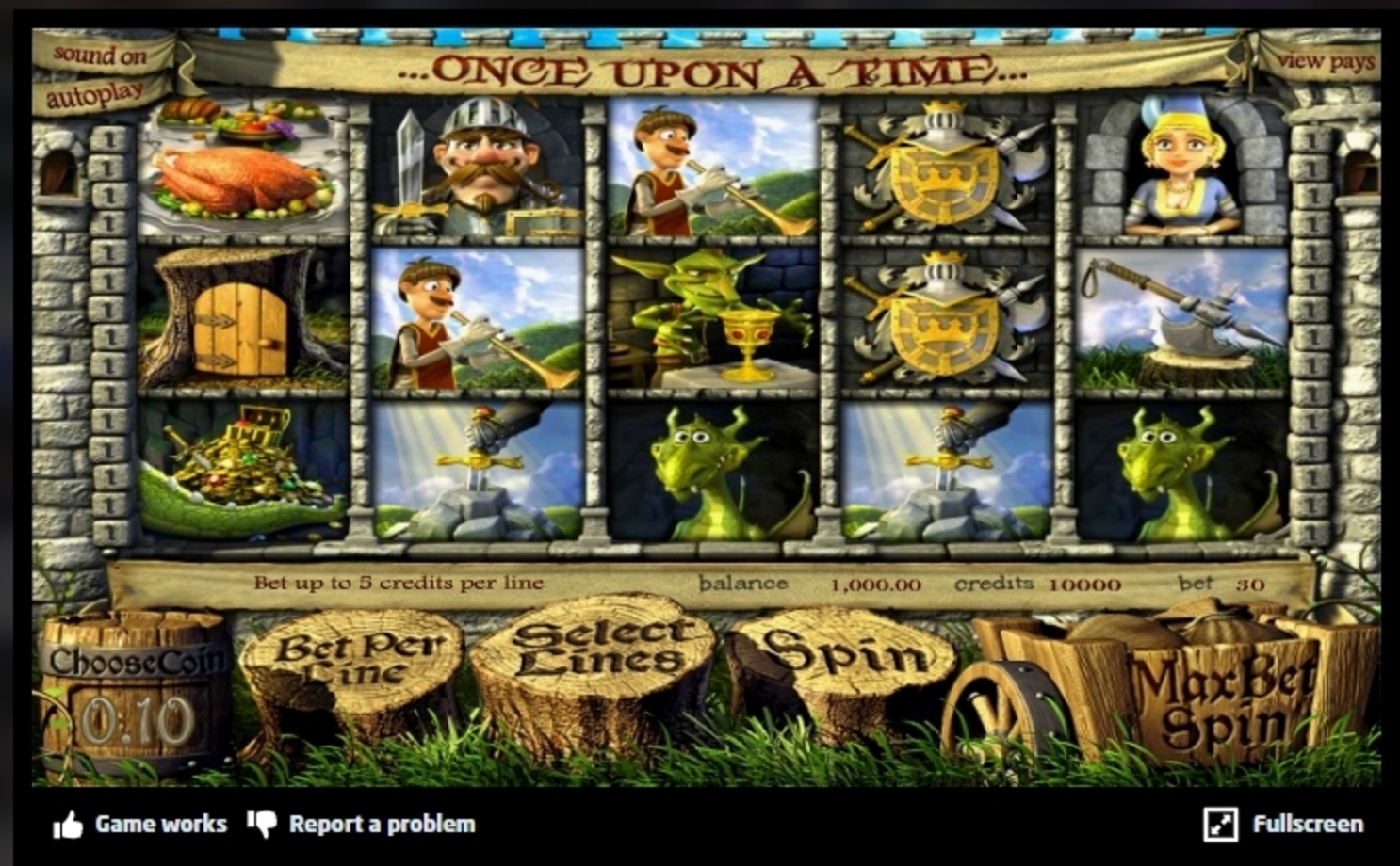 Reels in Once Upon a Time Slot Game by Betsoft
