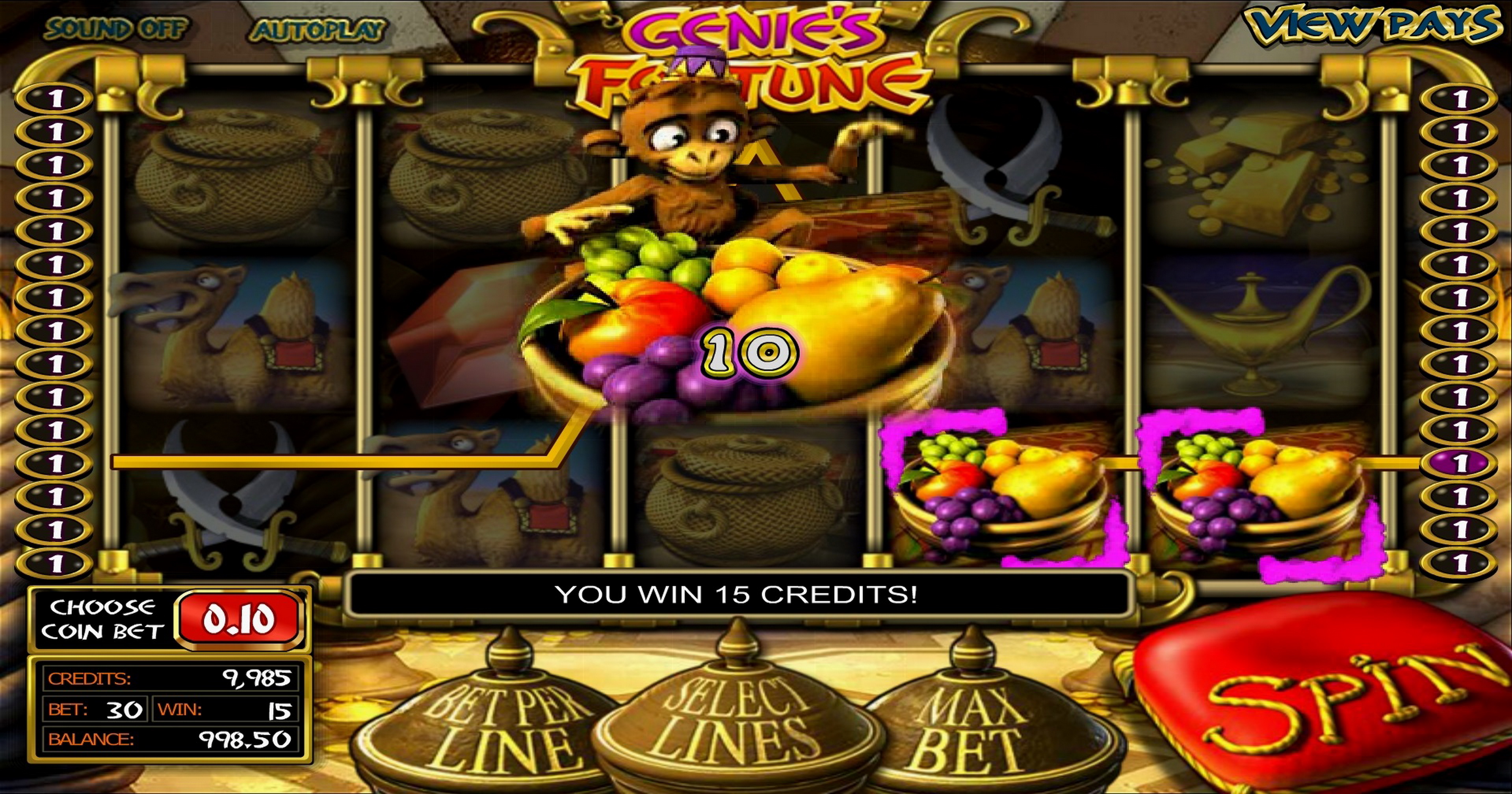 Win Money in Three Wishes Free Slot Game by Betsoft