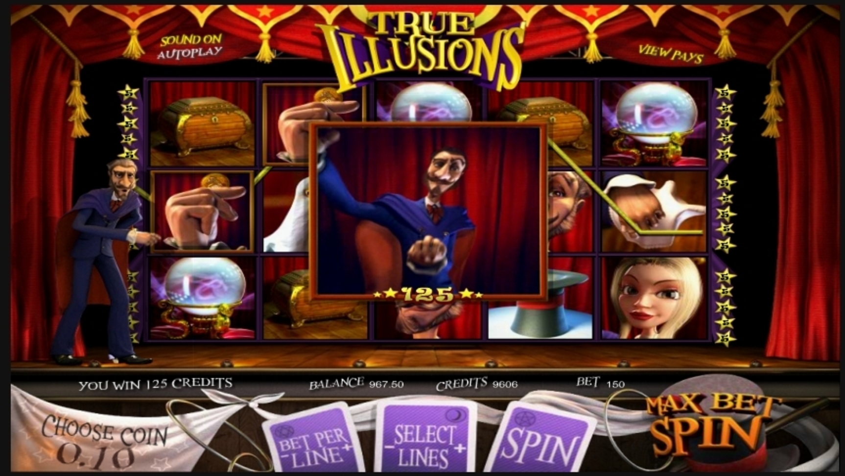 Win Money in True Illusions Free Slot Game by Betsoft