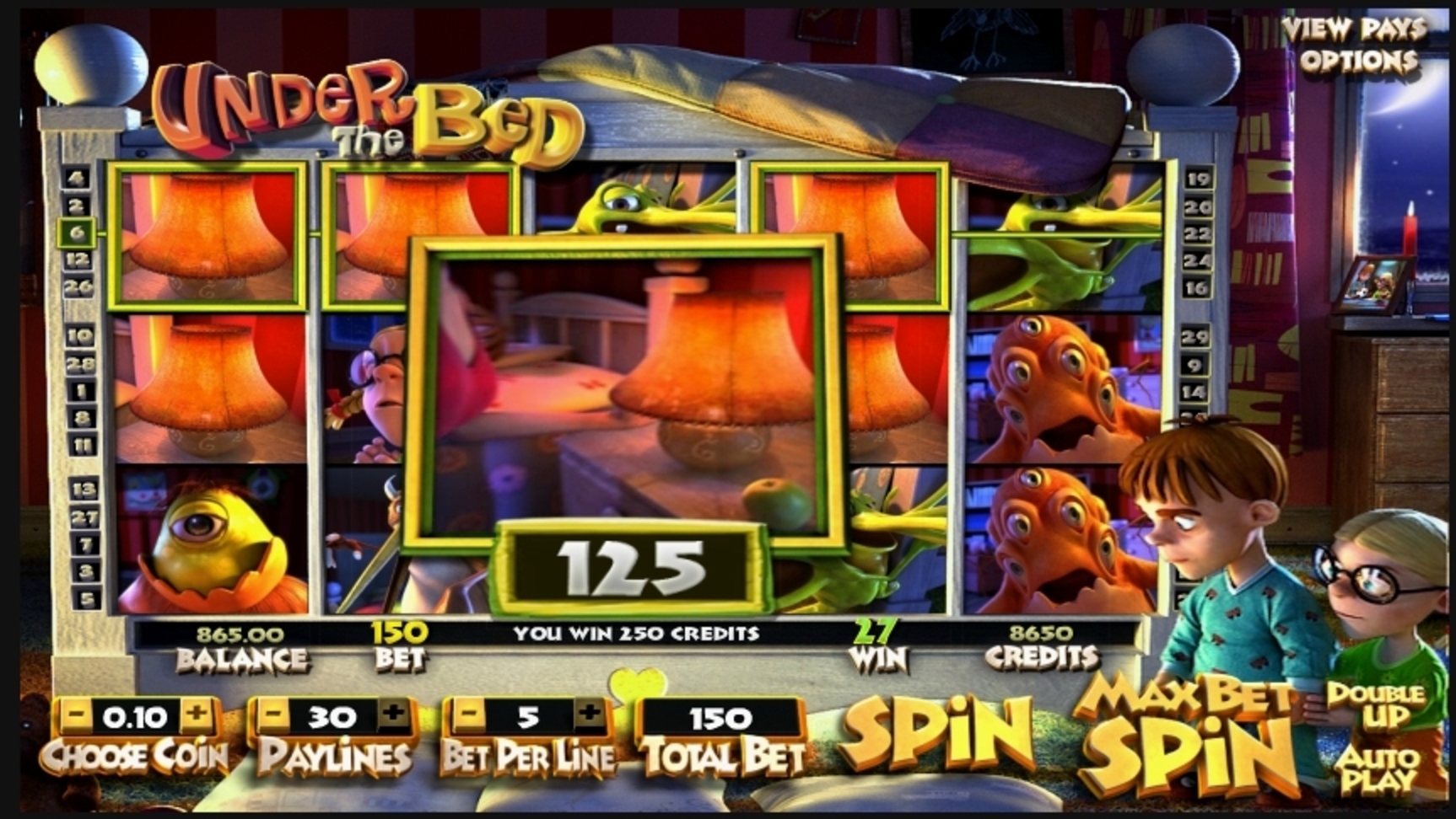 Win Money in Under the Bed Free Slot Game by Betsoft