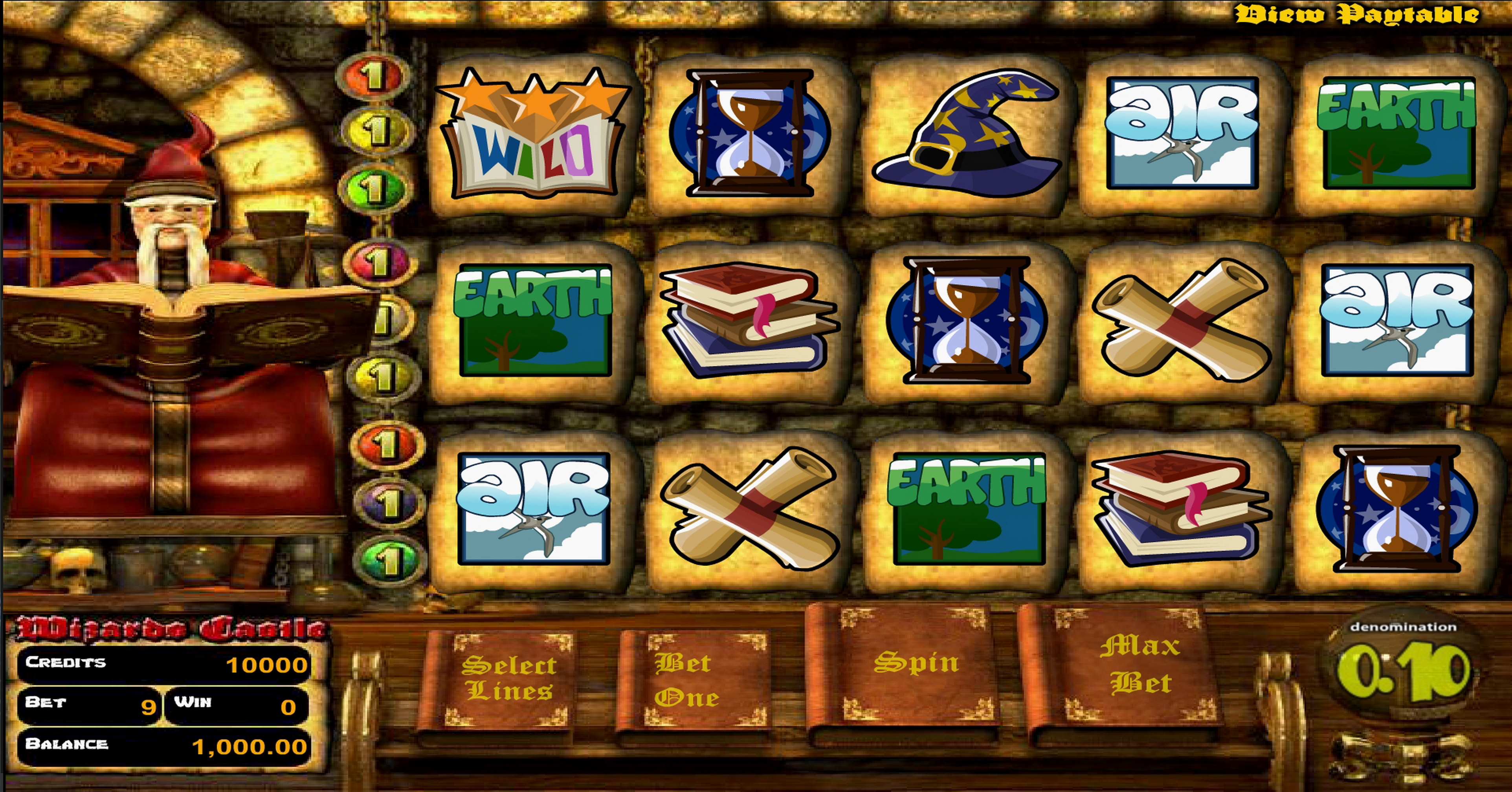 Reels in Wizard's Castle Slot Game by Betsoft