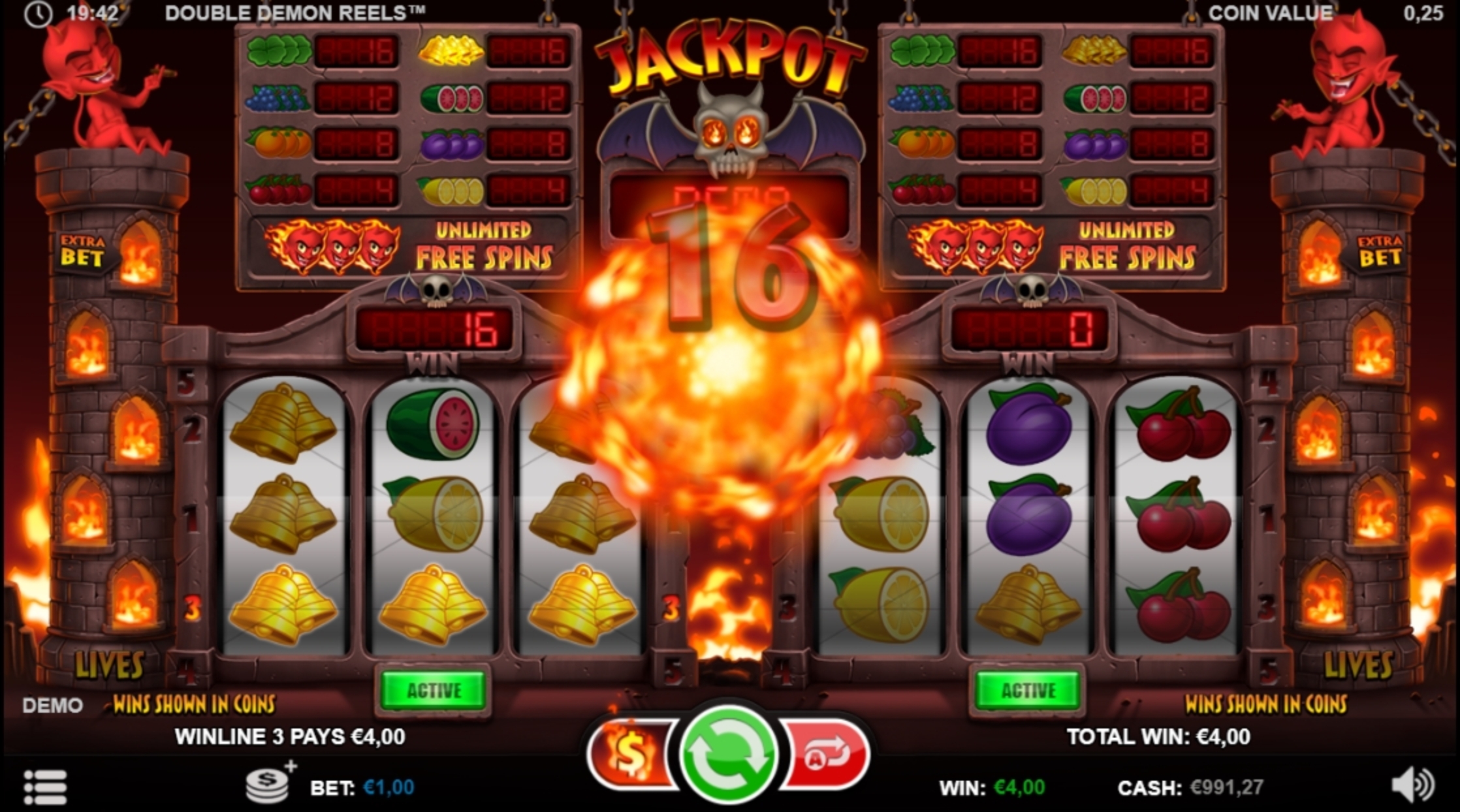 Win Money in Double Demon Reels Free Slot Game by Betsson Group