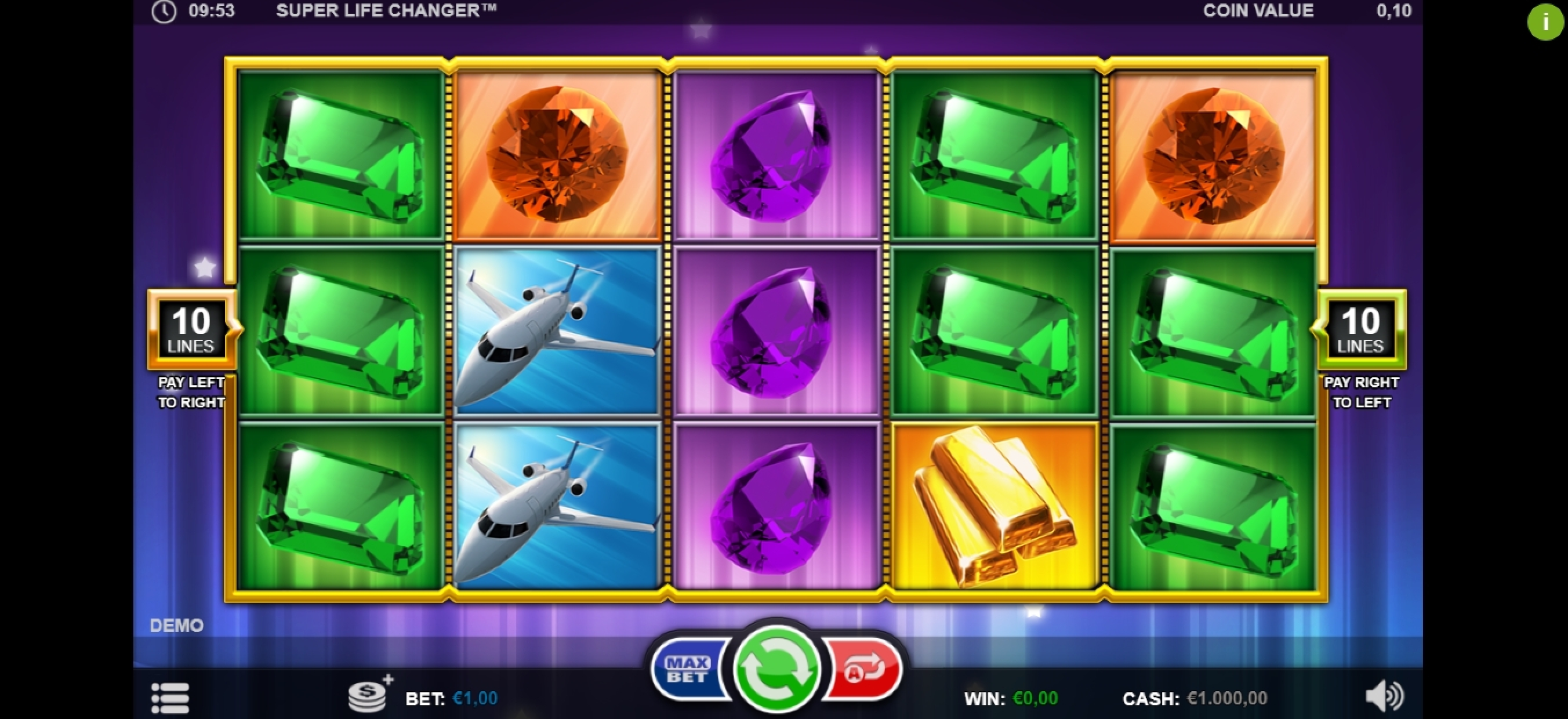 Reels in Super Life Changer Slot Game by Betsson Group