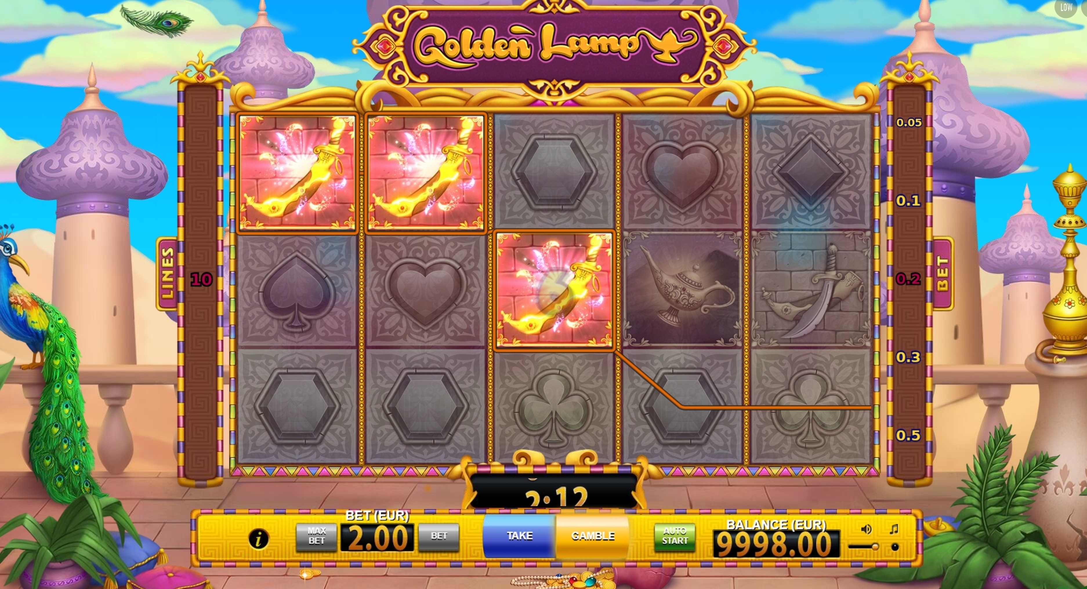 Win Money in Golden Lamp Free Slot Game by BF Games