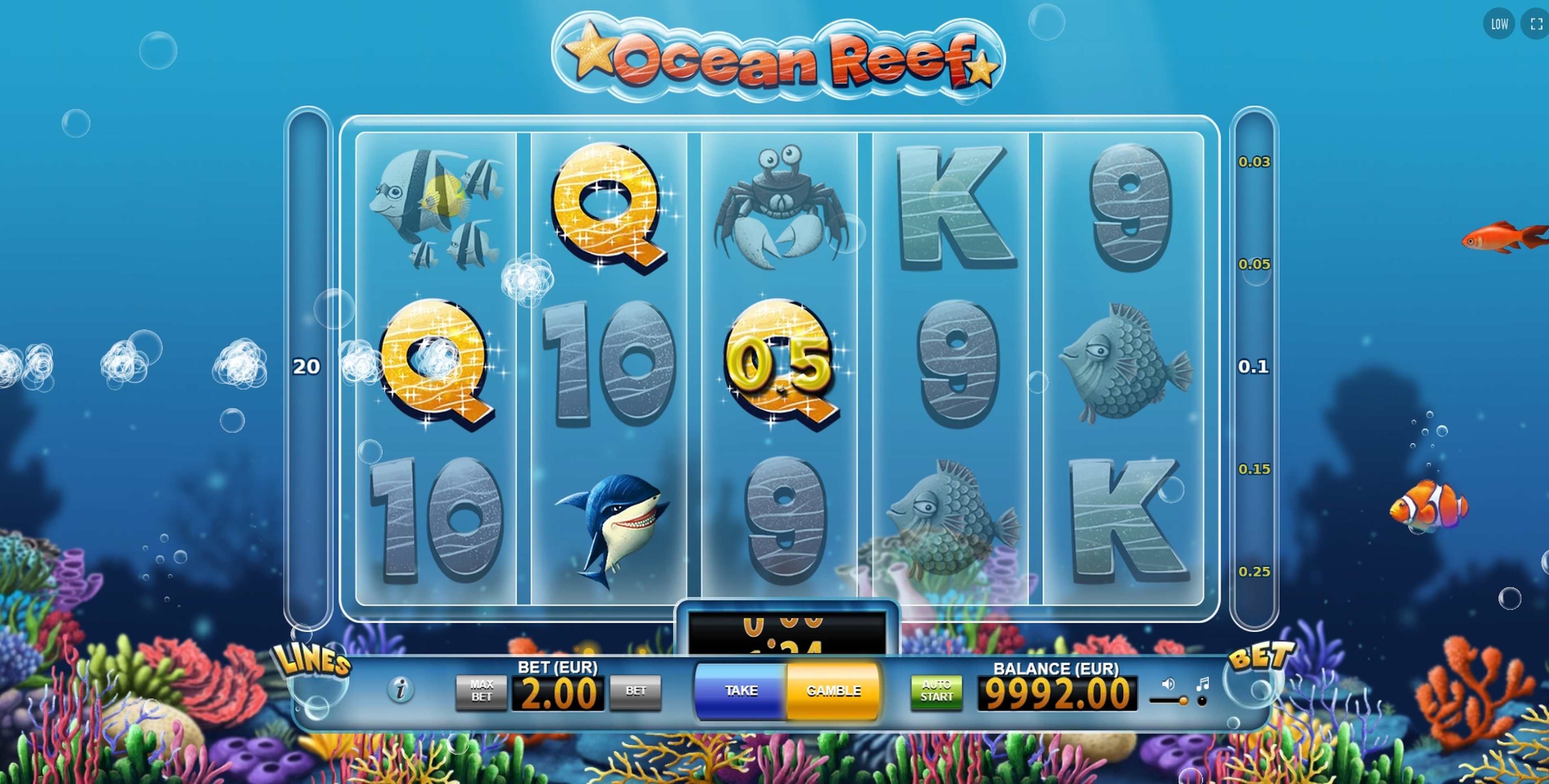 Win Money in Ocean Reef Free Slot Game by BF Games