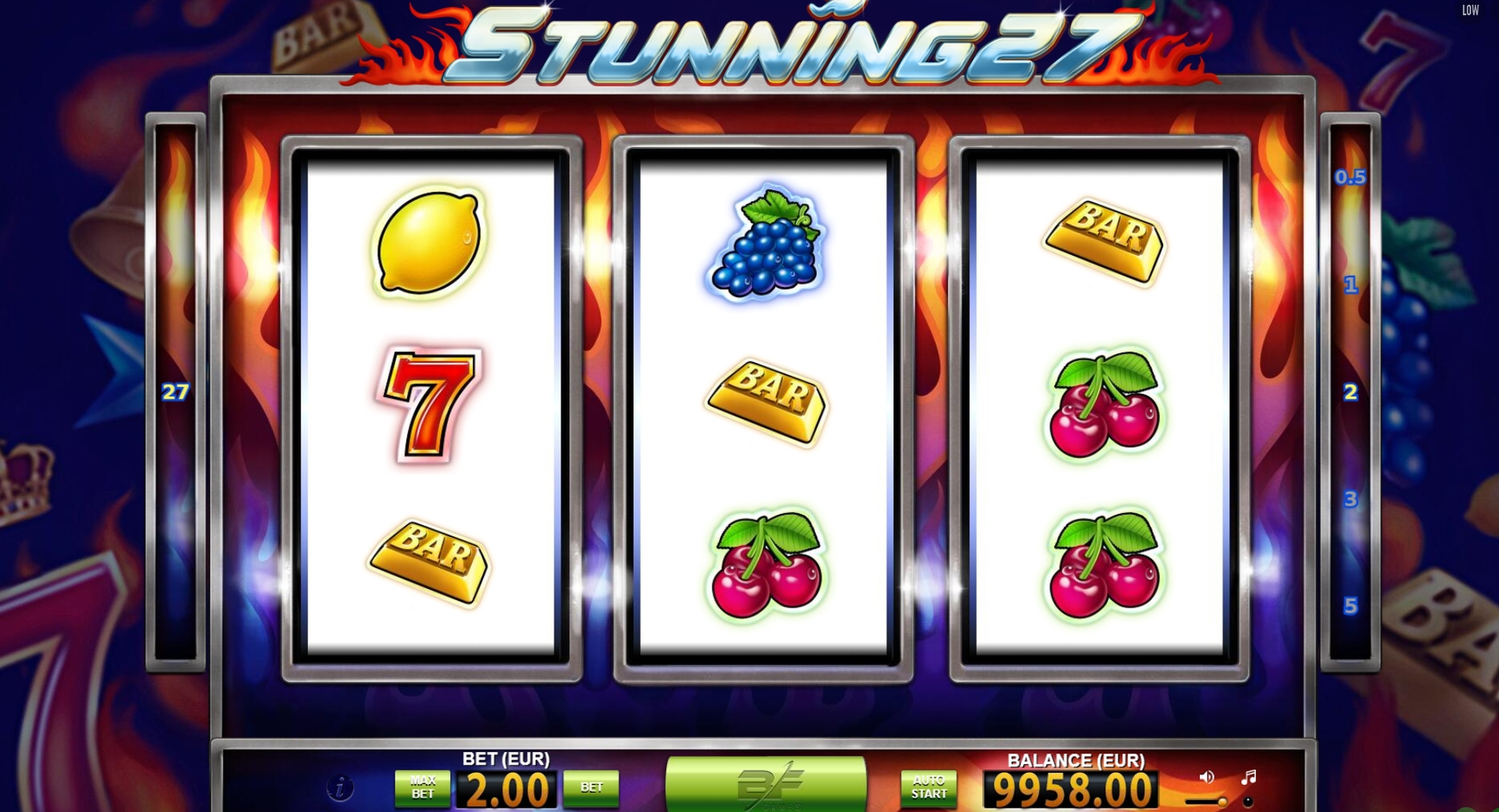 Win Money in Stunning 27 Free Slot Game by BF Games