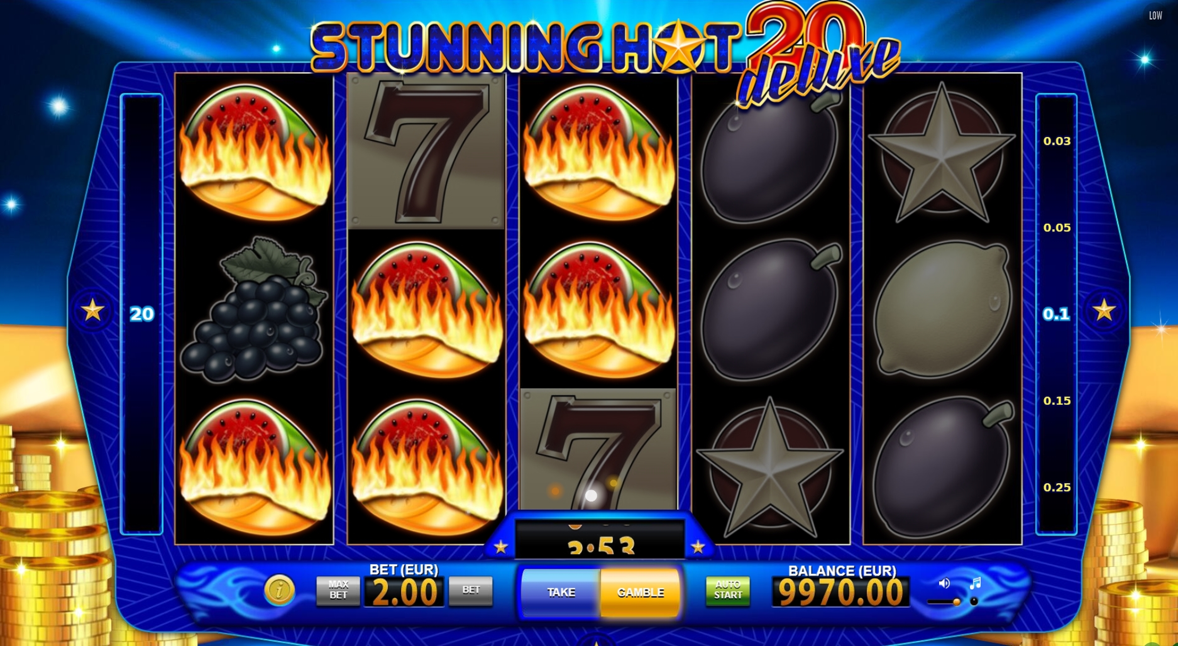 Win Money in Stunning Hot 20 Deluxe Free Slot Game by BF Games