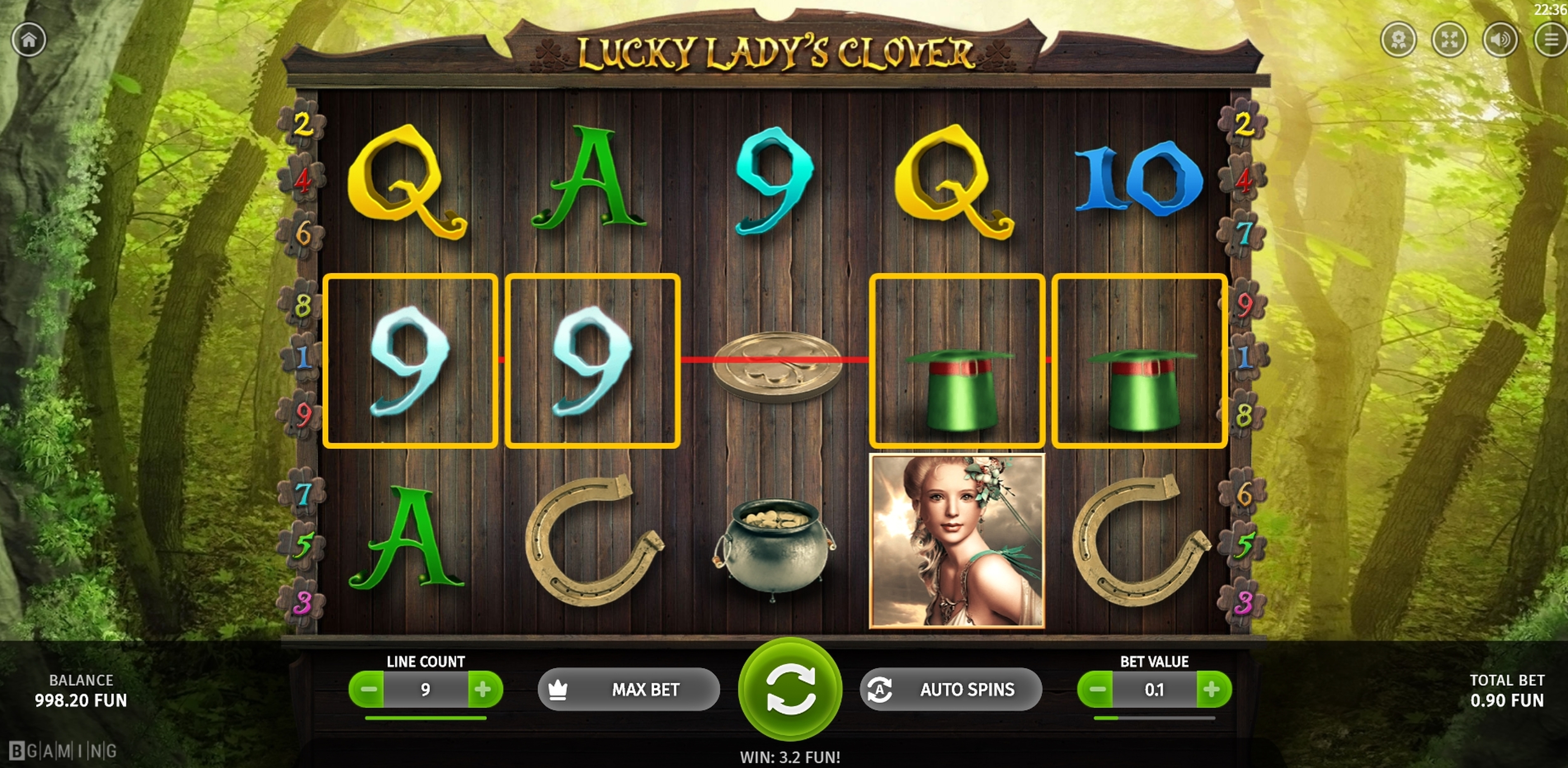 Win Money in Lucky Lady's Clover Free Slot Game by BGAMING