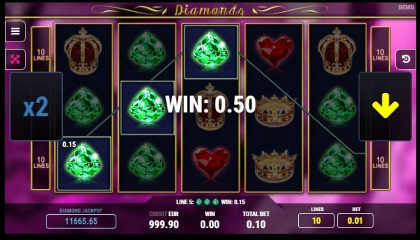 Win Money in Diamonds Free Slot Game by Big Time Gaming