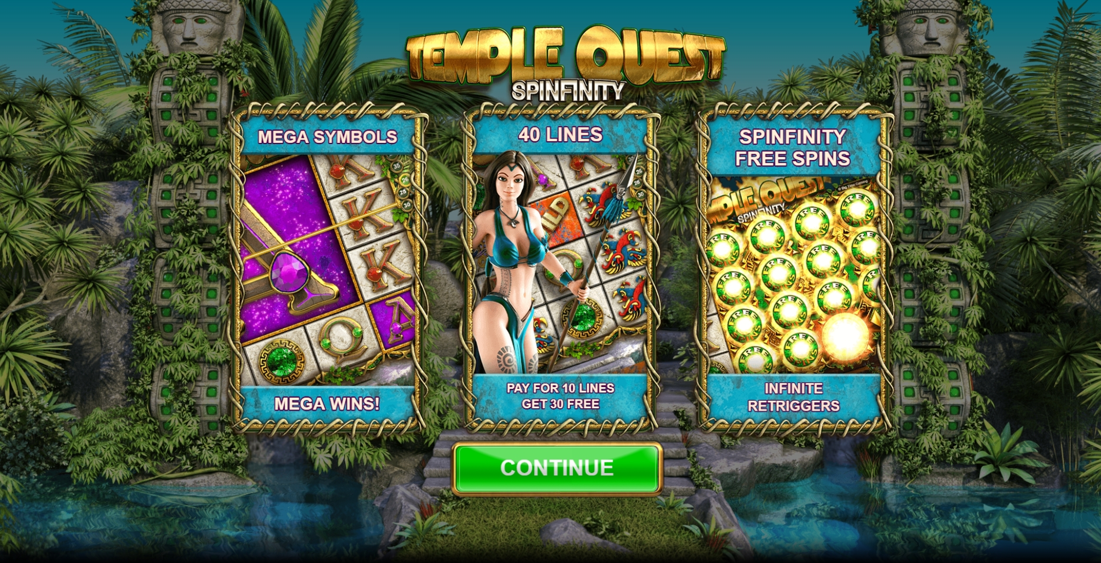 Play Temple Quest Spinfinity Free Casino Slot Game by Big Time Gaming