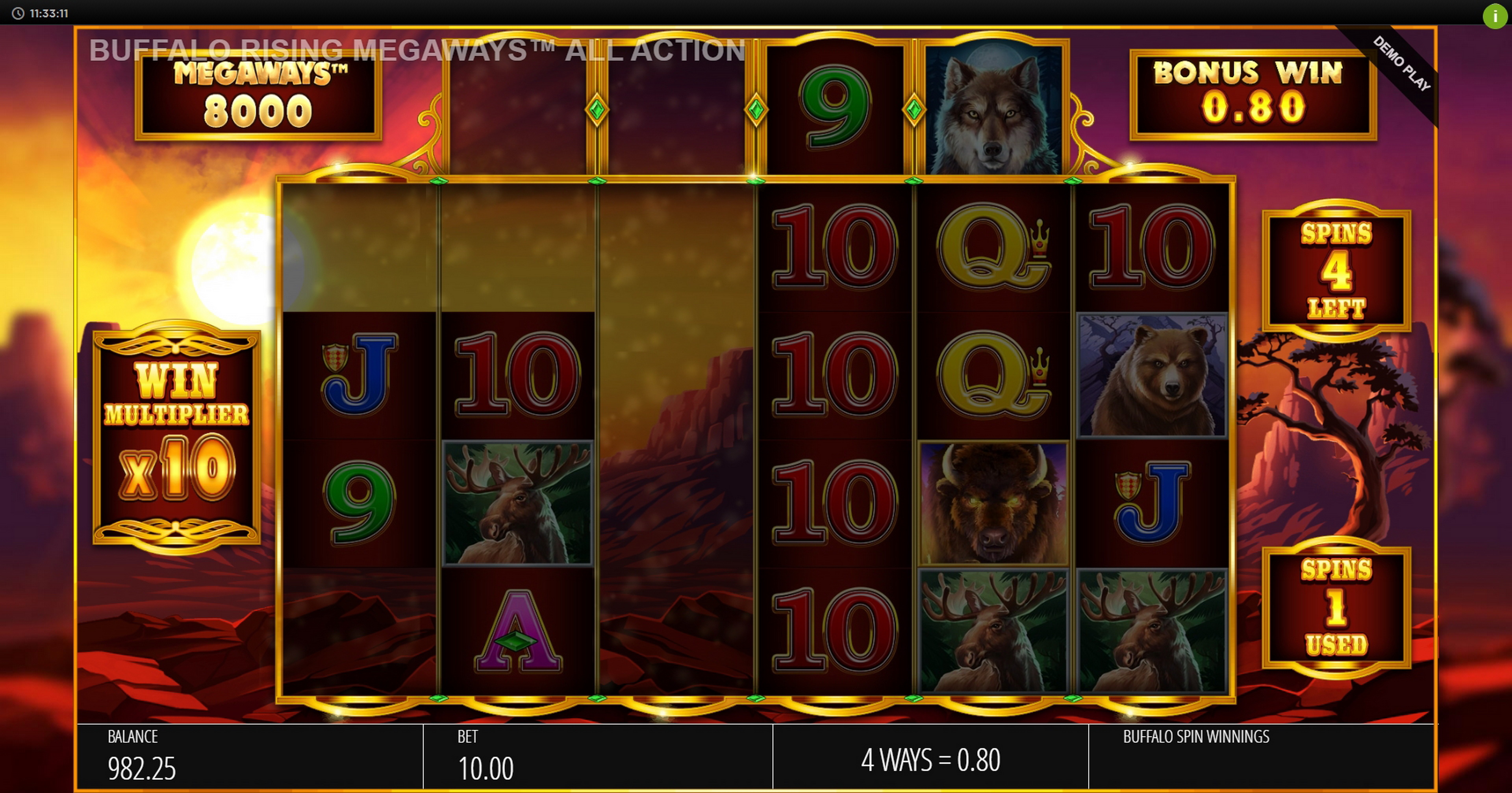Win Money in Buffalo Rising Megaways All Action Free Slot Game by Blueprint Gaming