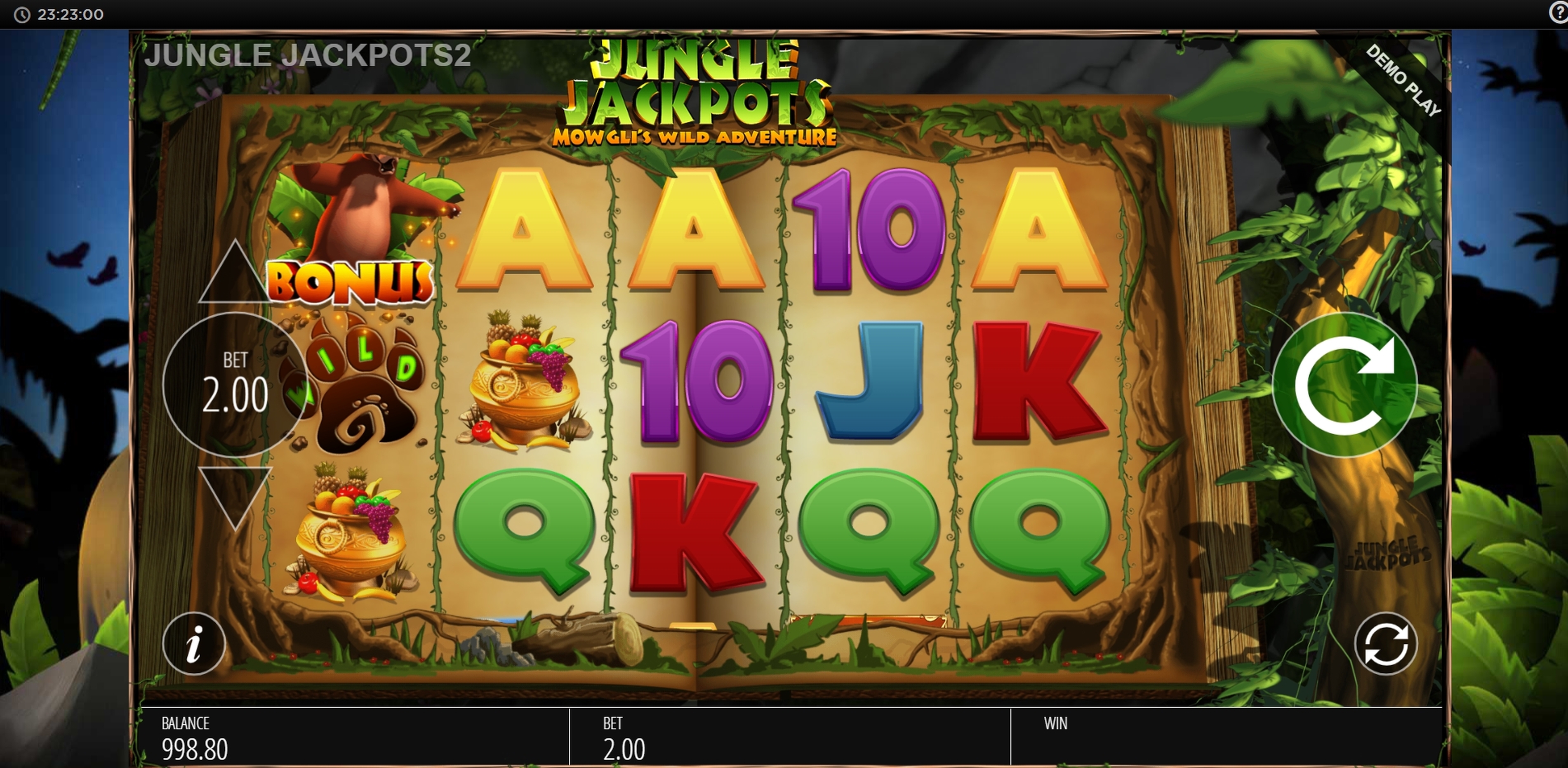 Reels in Jungle Jackpots Slot Game by Blueprint Gaming