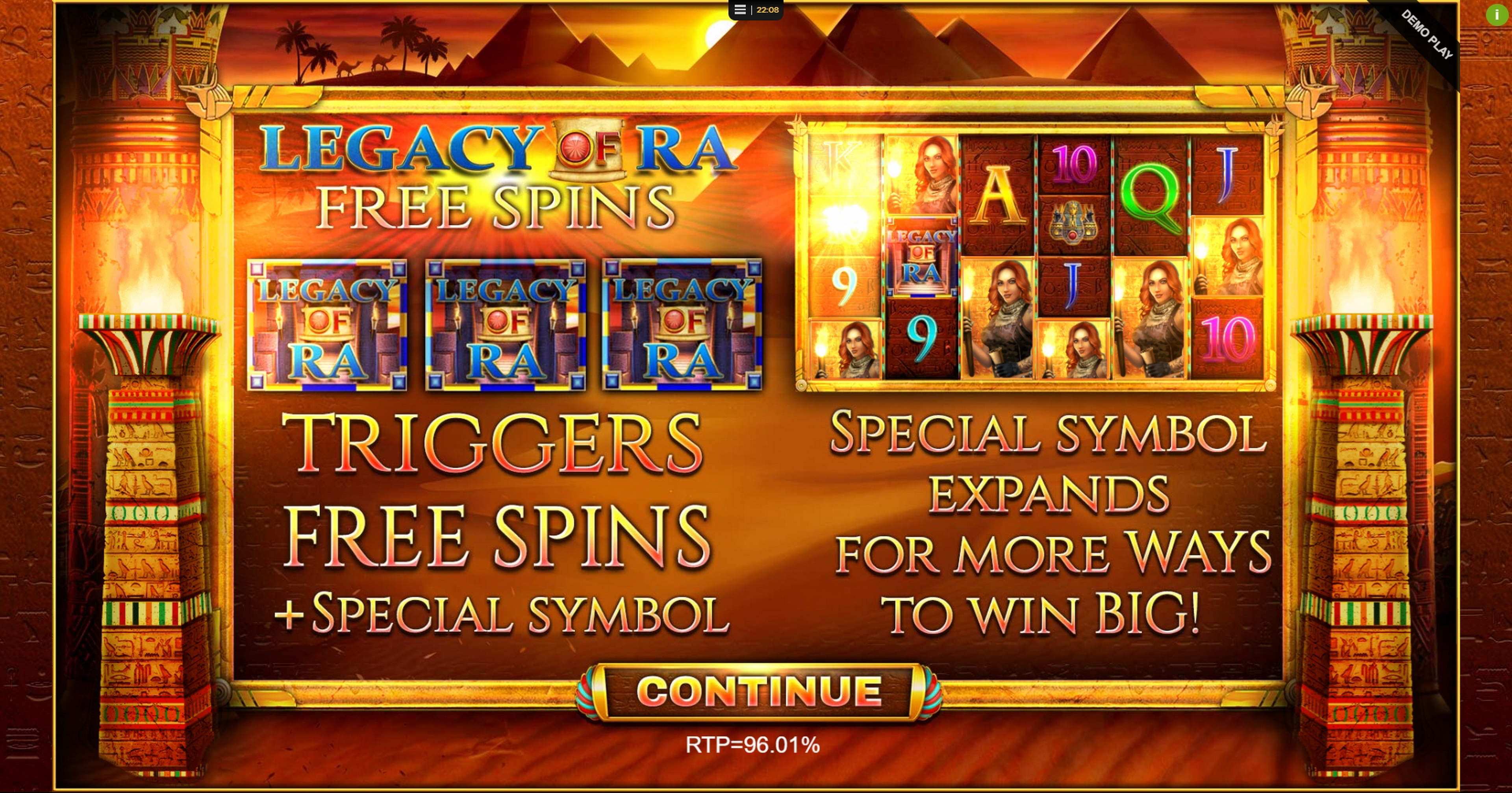 Play Legacy of Ra Megaways Free Casino Slot Game by Blueprint Gaming