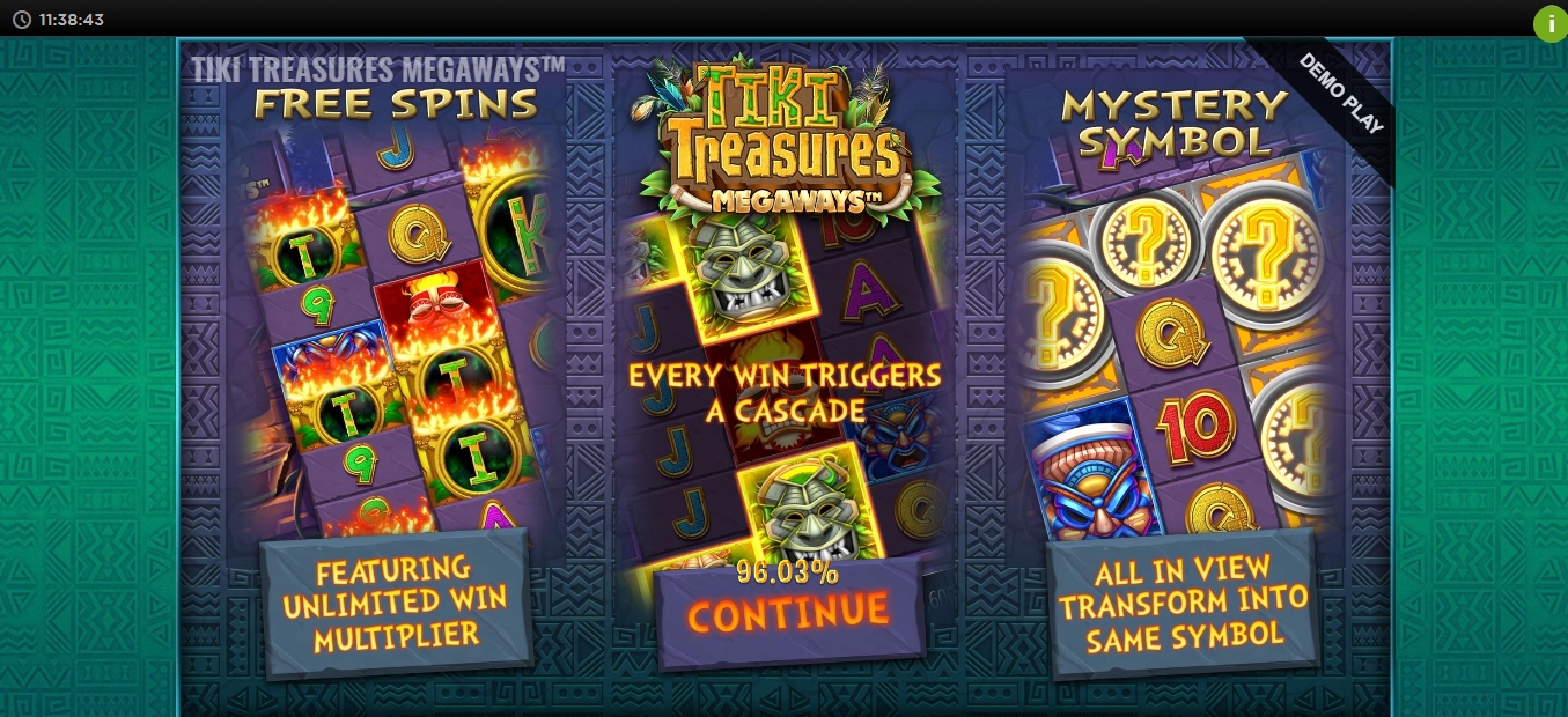 Play Tiki Treasures Megaways Free Casino Slot Game by Blueprint Gaming