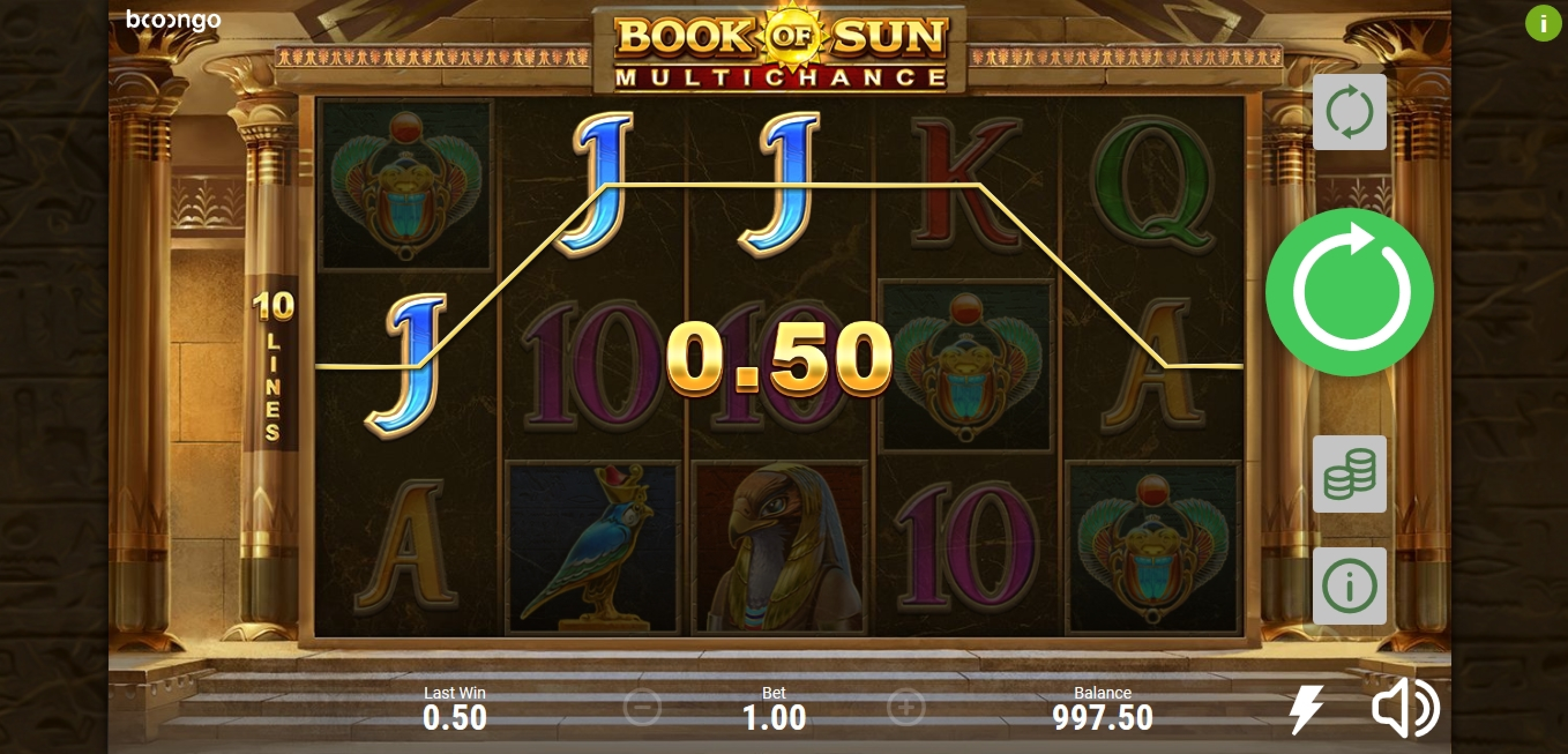 Win Money in Book of Sun: Multi Chance Free Slot Game by Booongo Gaming