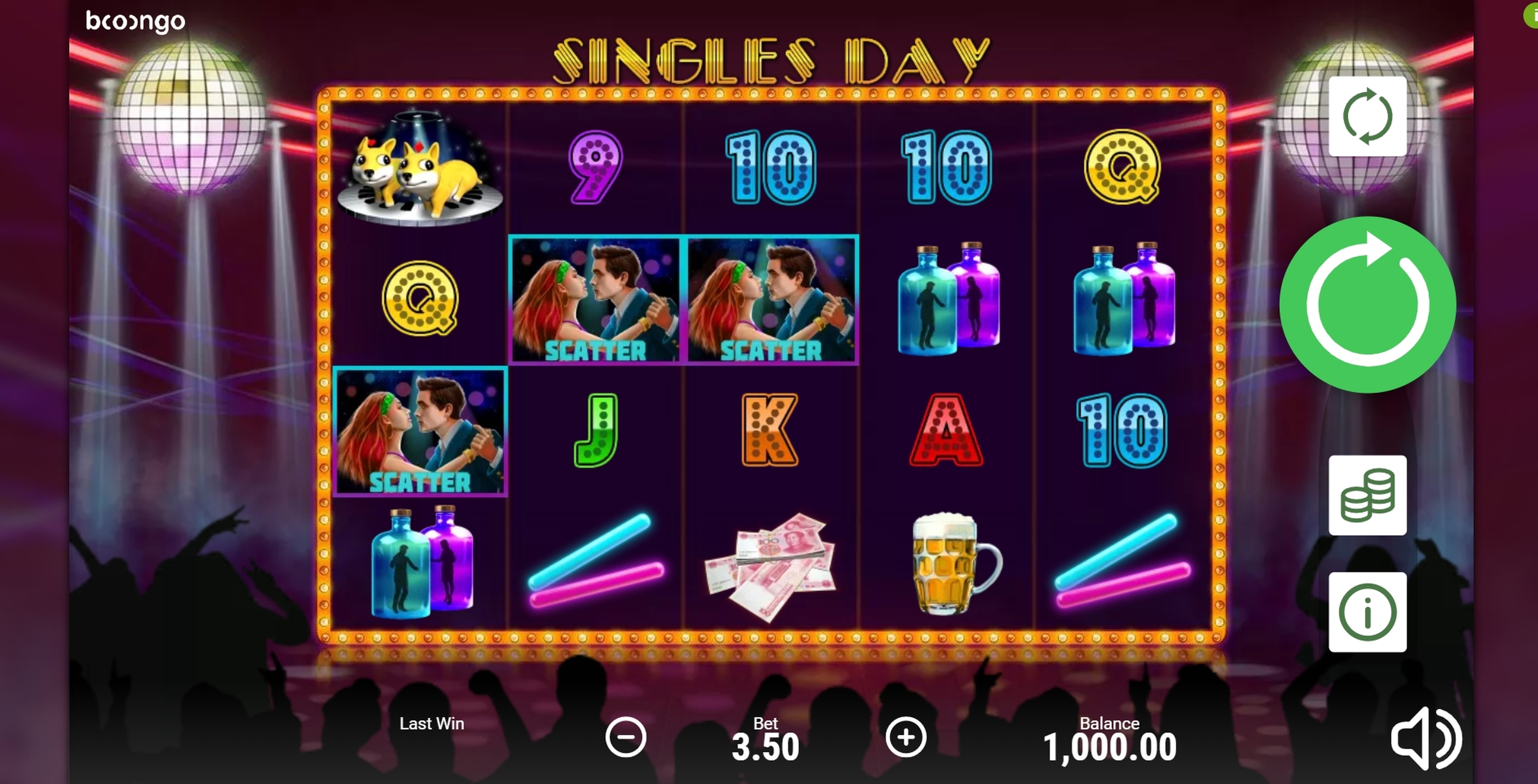 Reels in Singles Day Slot Game by Booongo Gaming