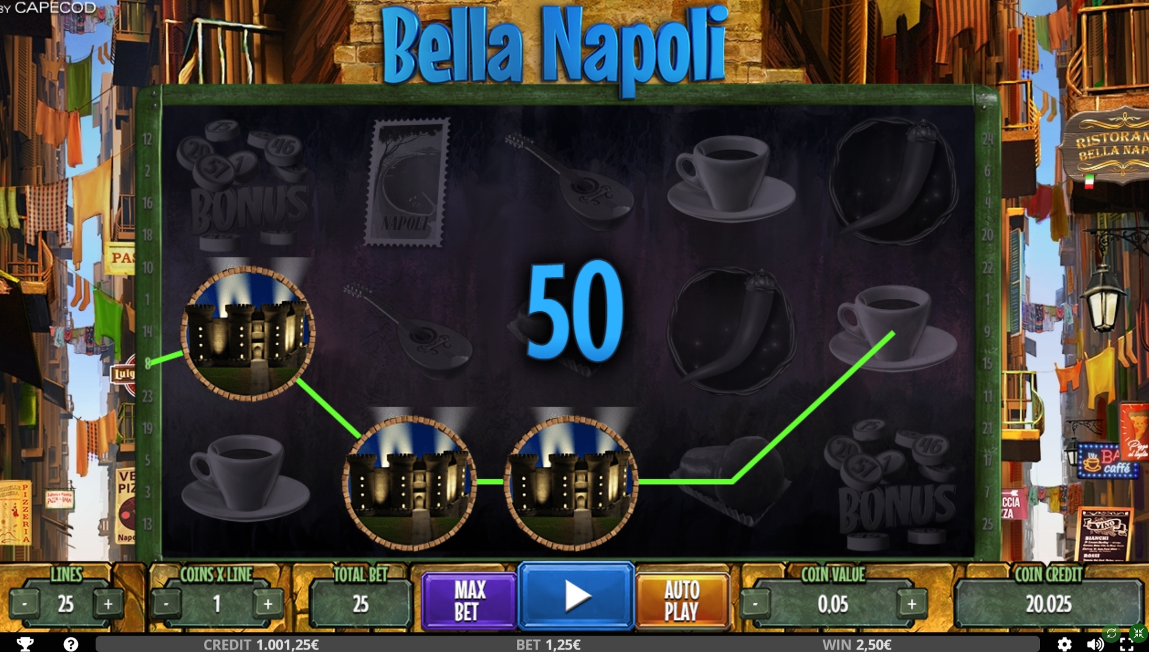 Win Money in Bella Napoli Free Slot Game by Capecod Gaming