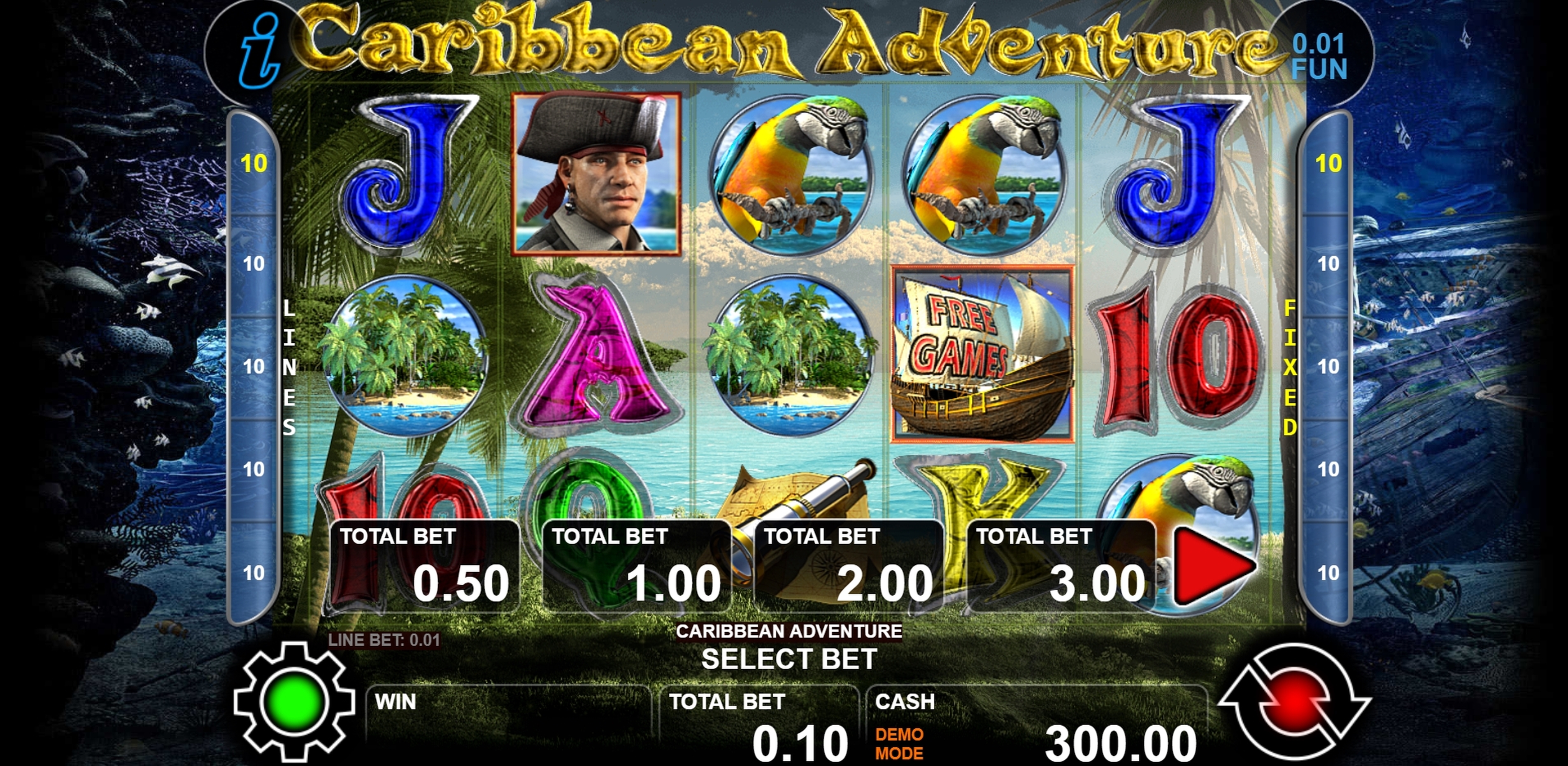 Reels in Caribbean Adventure Slot Game by casino technology