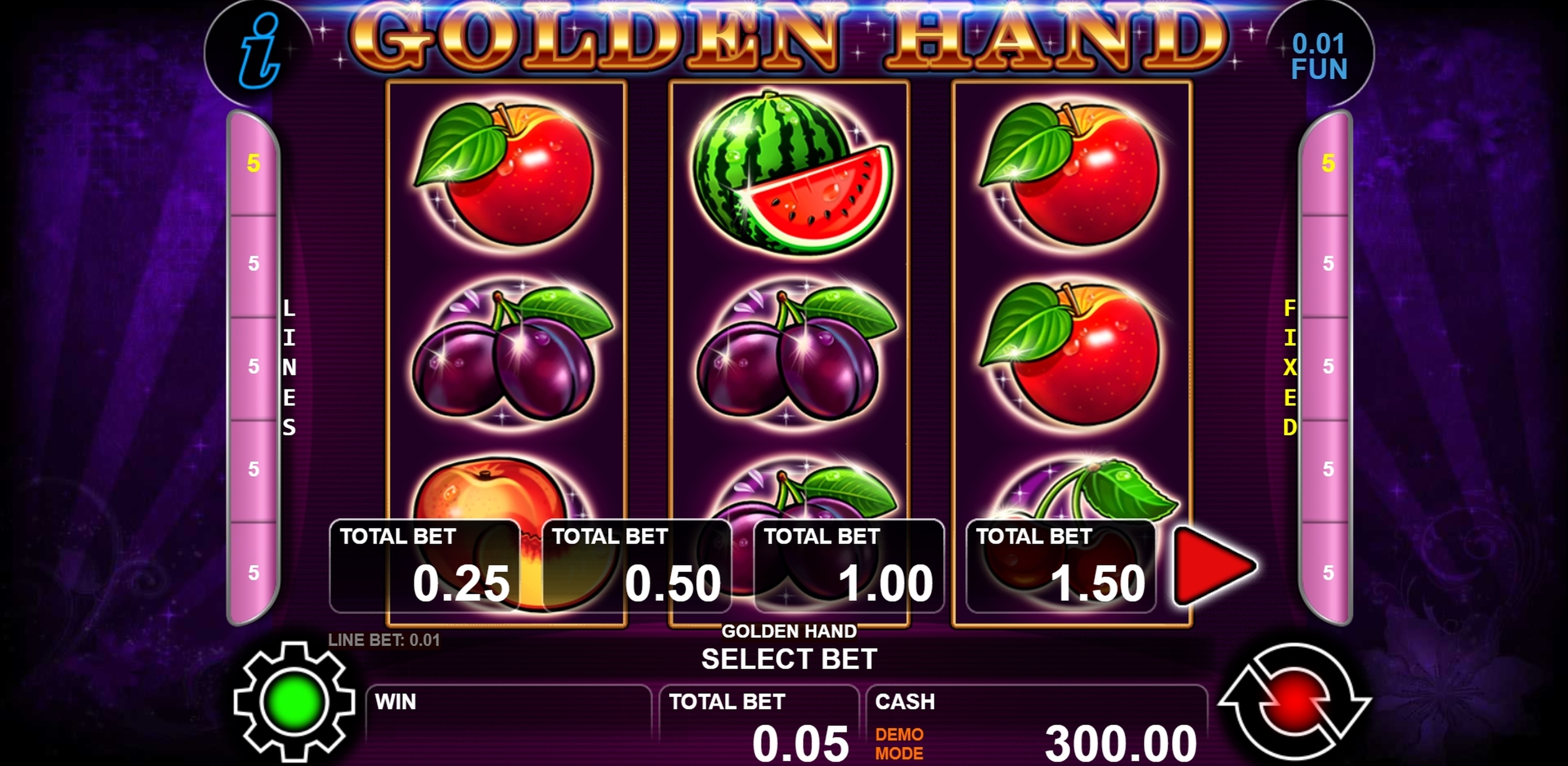 Reels in Golden Hand Slot Game by casino technology