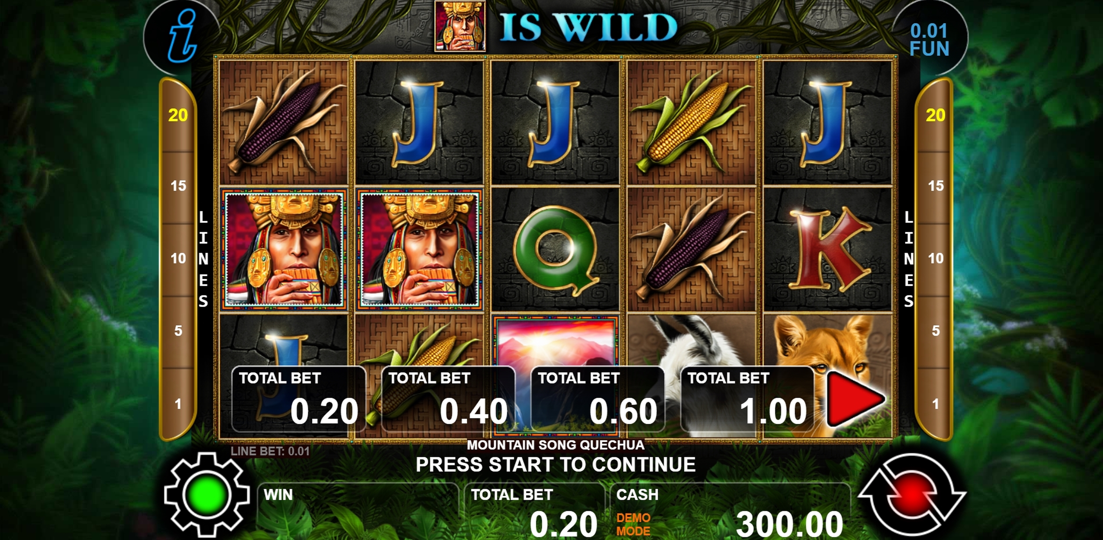Reels in Mountain Song Quechua Slot Game by casino technology