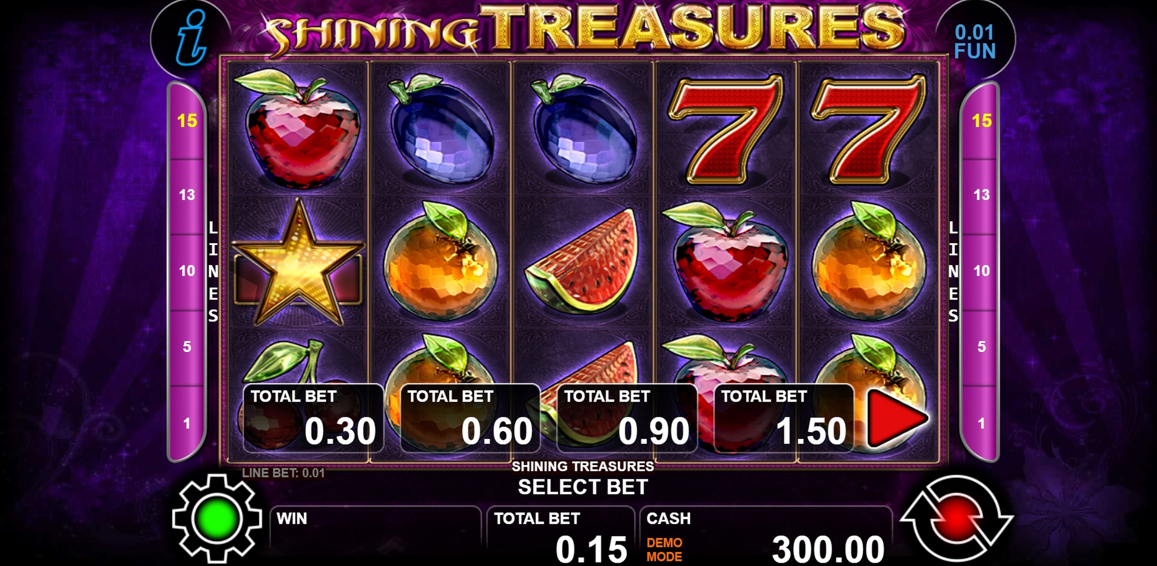 Reels in Shining Treasures Slot Game by casino technology
