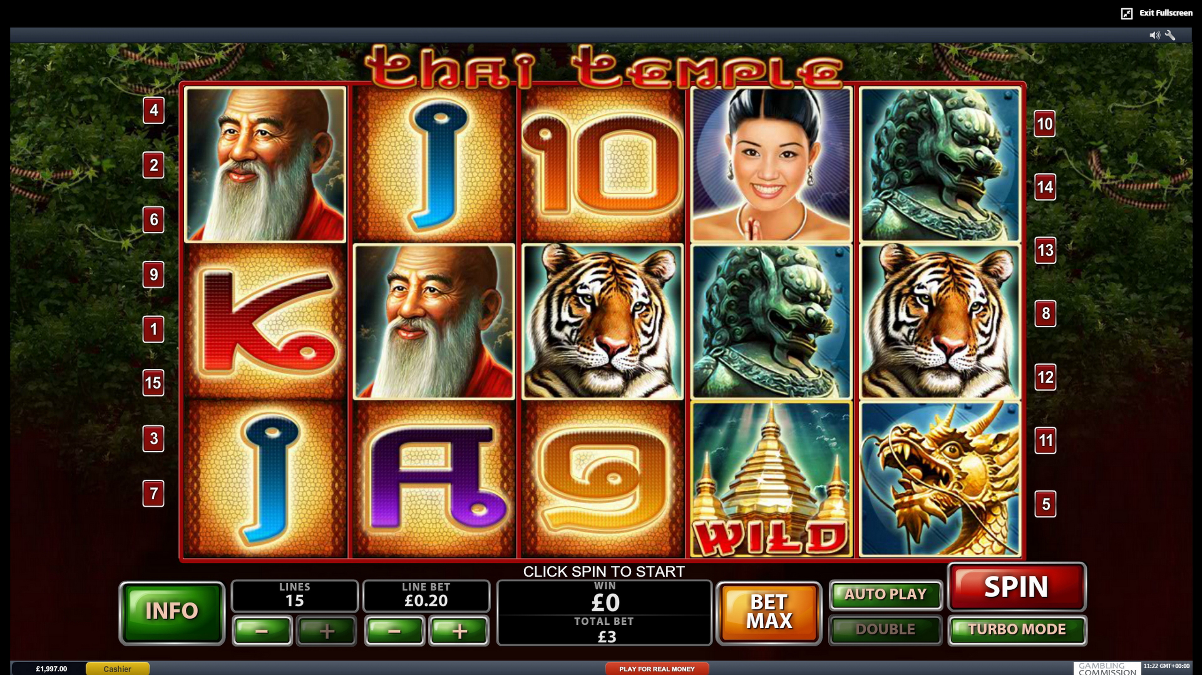 Reels in Thai Temple Slot Game by casino technology